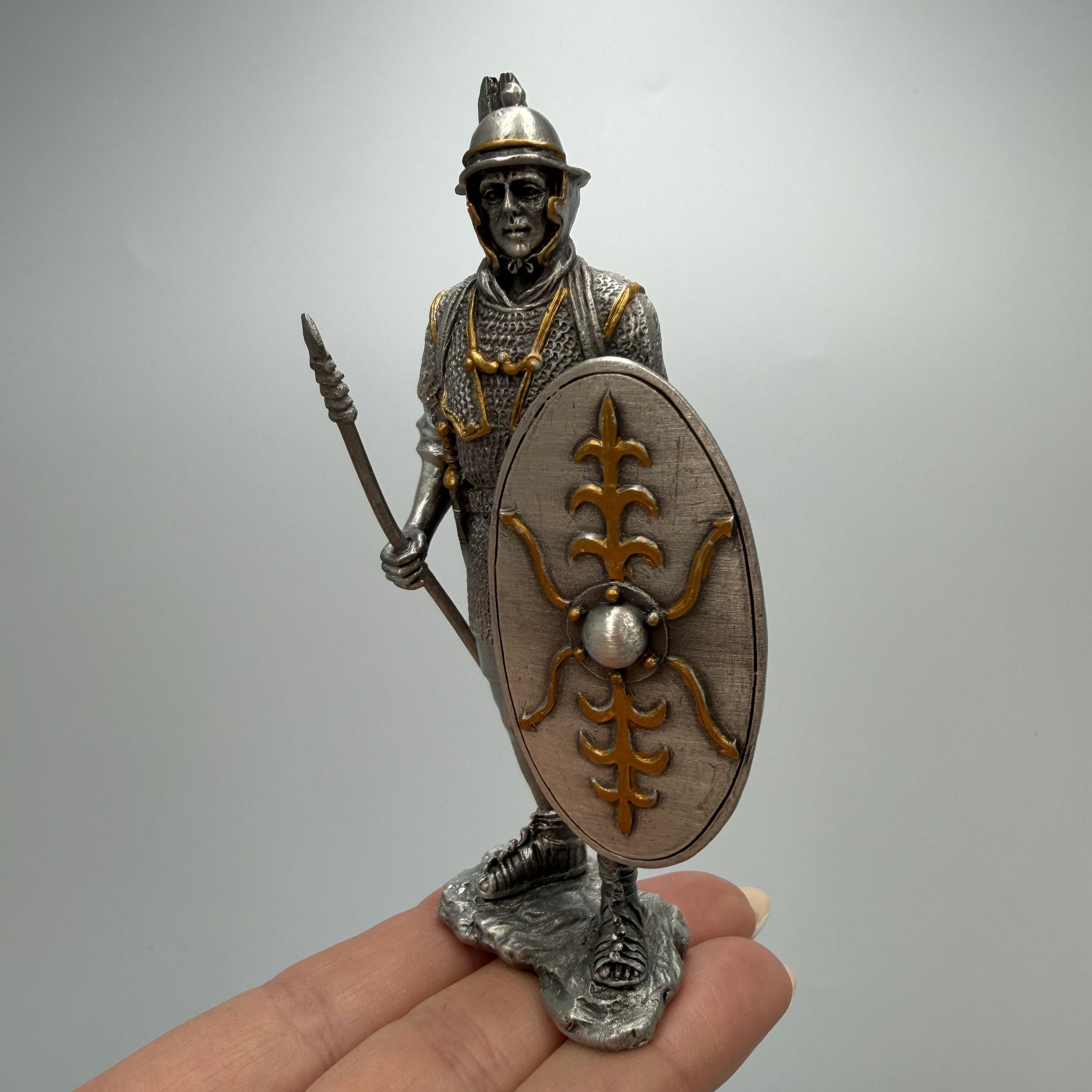 Other Medieval Warrior Miniature Figurine Pewter Metal Statue Size ONE SIZE - 2 Thumbnail