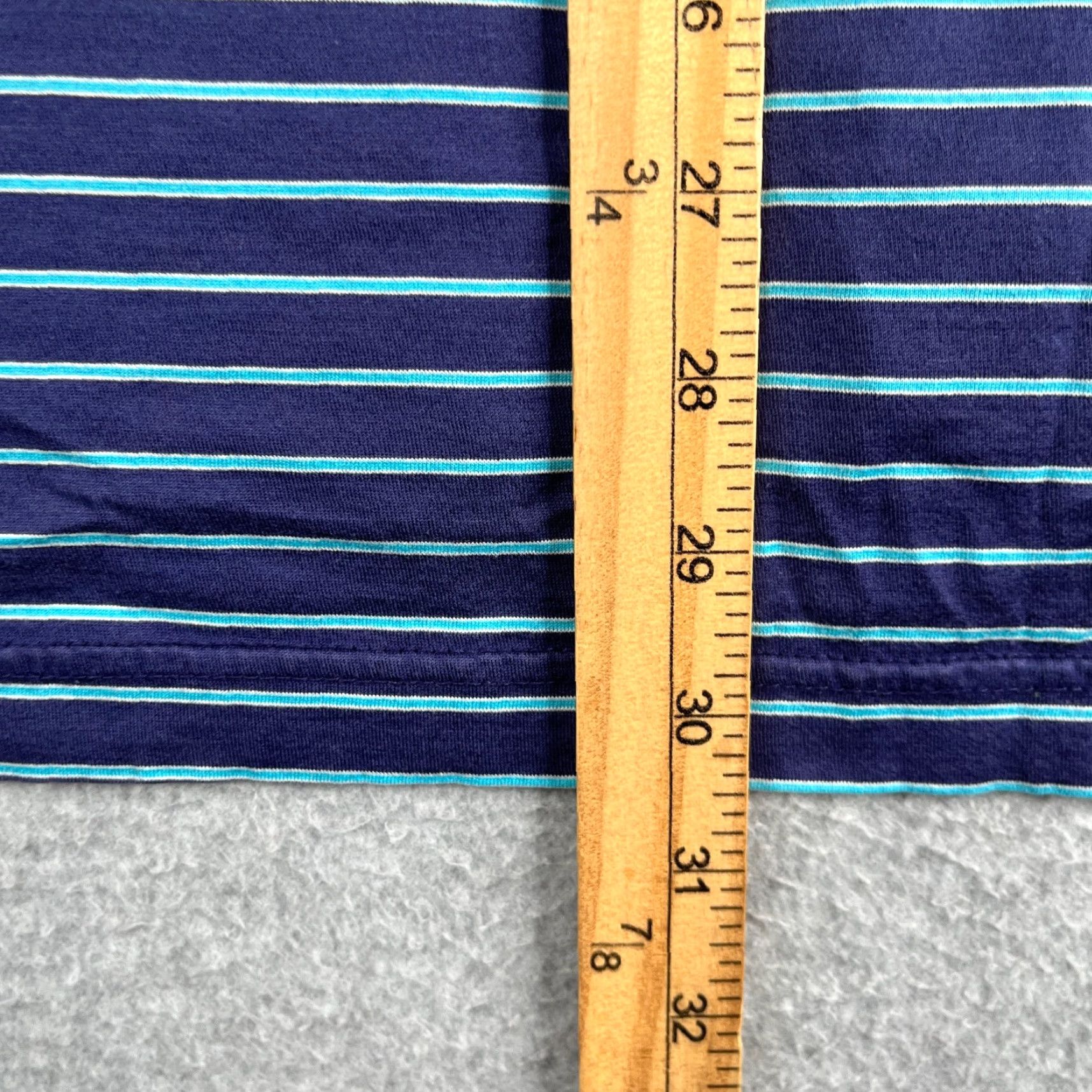Peter Millar Peter Millar Polo Shirt XL Navy Blue Striped Short Sleeve Collared Button Closure Lightweight Mens Regular Fit Logo Casual Workwear Golf Size US XL / EU 56 / 4 - 8 Thumbnail
