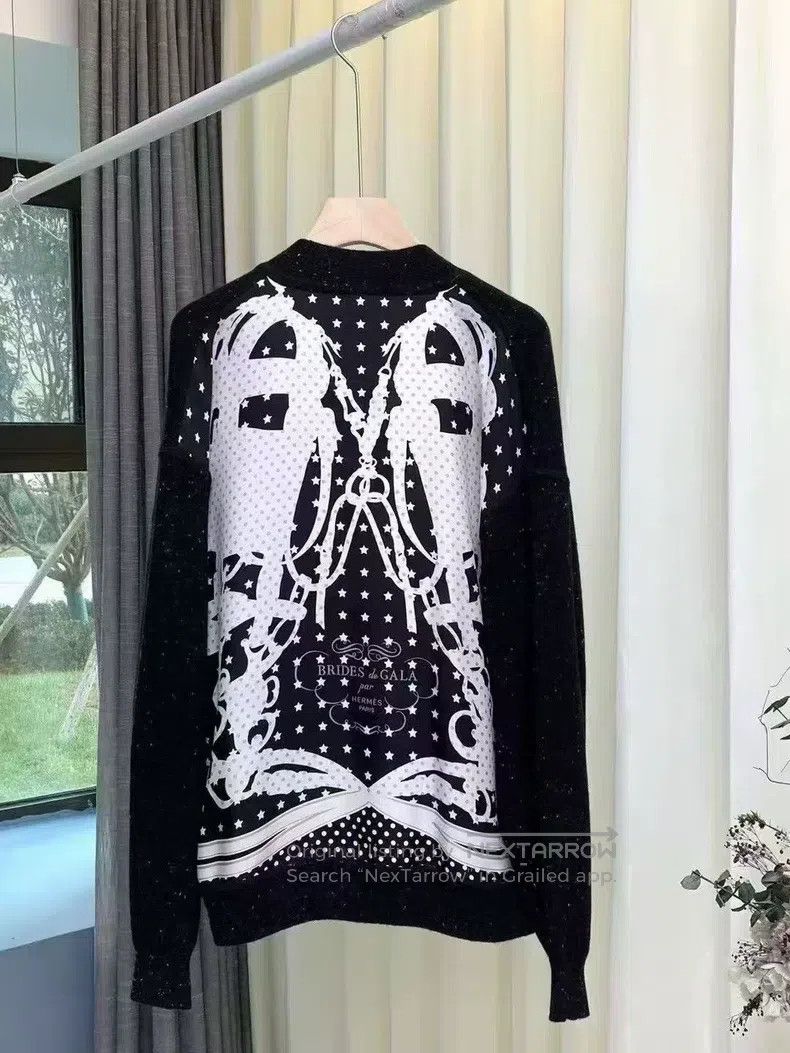 Hermes Hermes Mulberry silk patchwork cardigan coat Size XS / US 0-2 / IT 36-38 - 6 Thumbnail