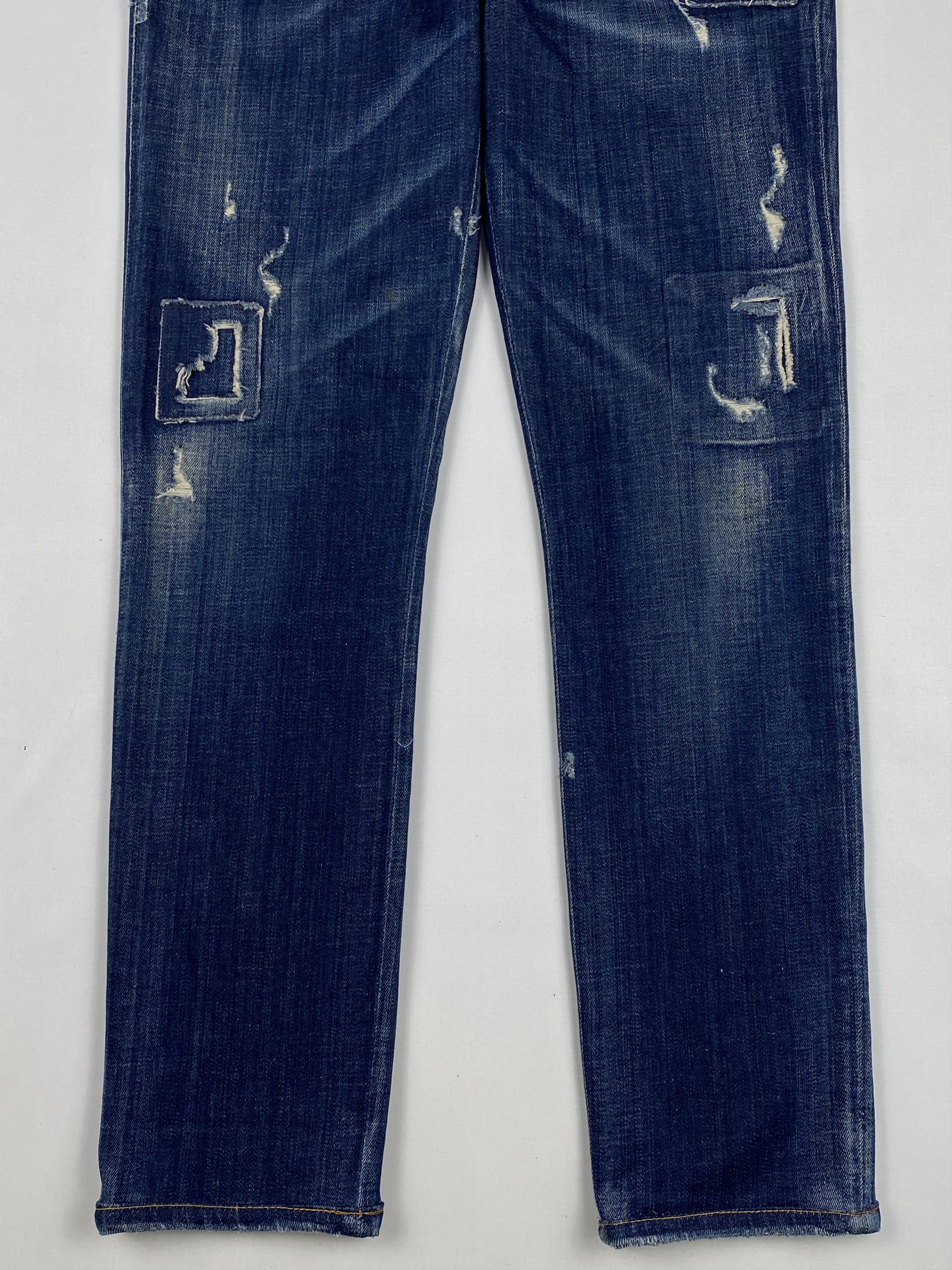 Dsquared2 Embroidered "DAN" Distressed Patch Jeans Size US 30 / EU 46 - 4 Thumbnail