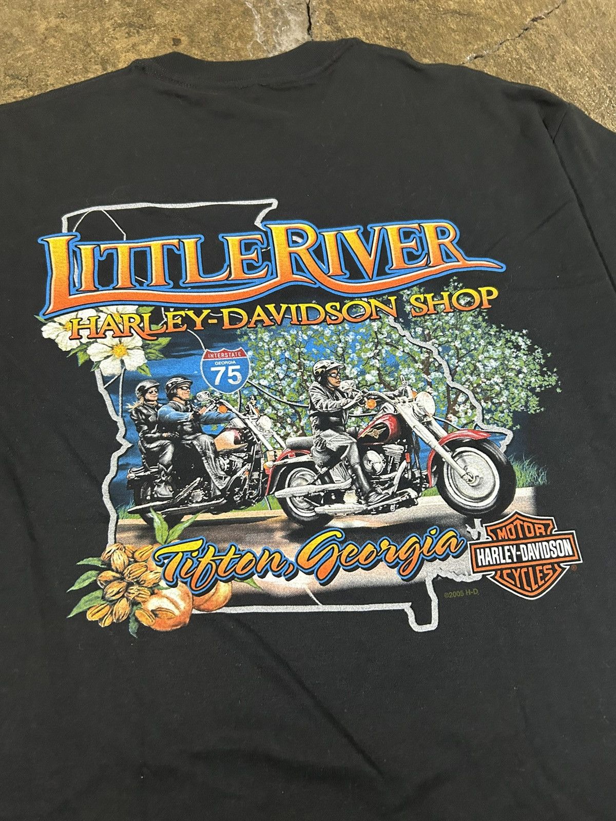 Harley Davidson × Vintage Crazy Vintage Y2K Harley Davidson Flames Hog Biker Tee Shirt Size US L / EU 52-54 / 3 - 8 Thumbnail