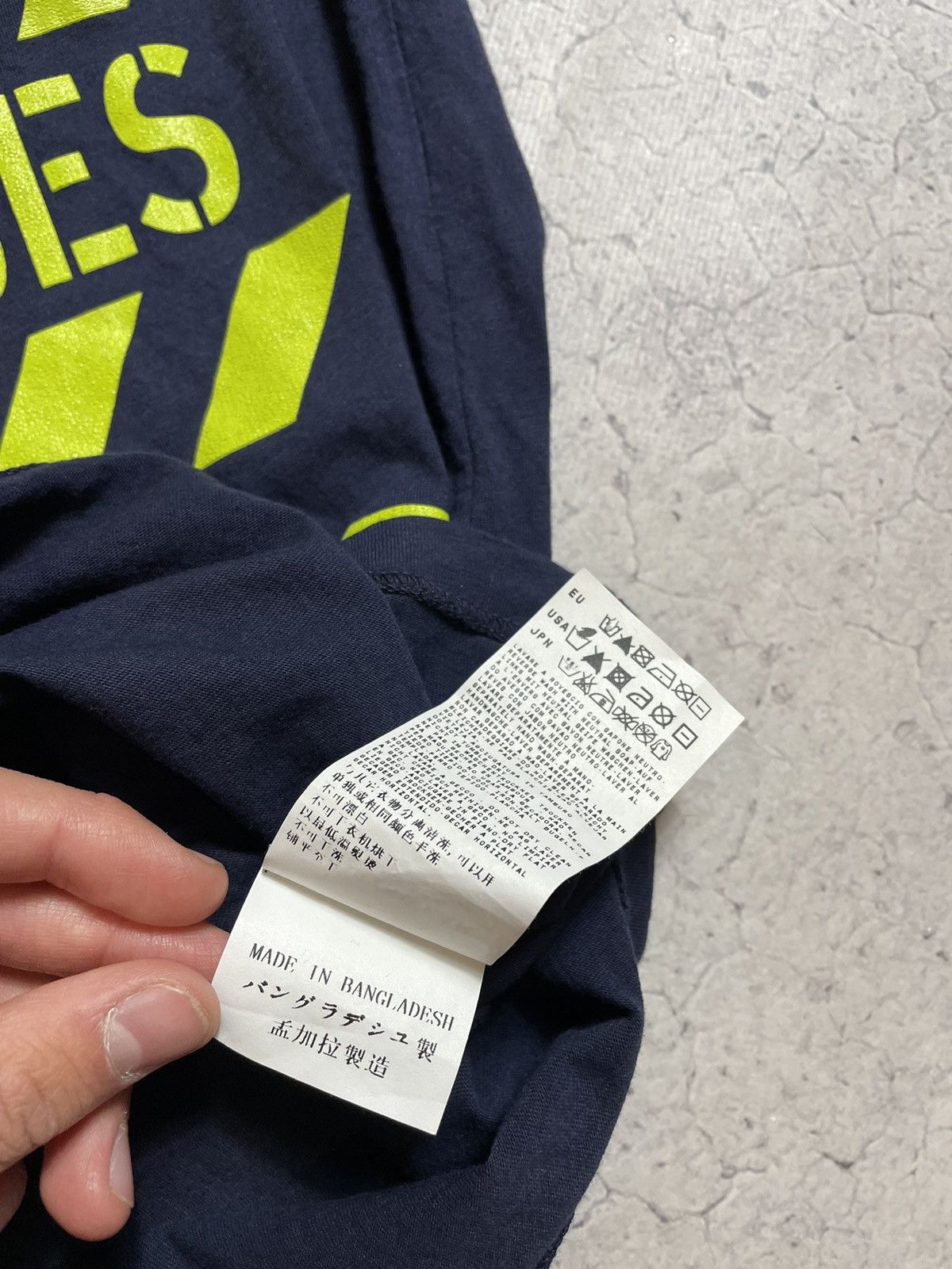 Stone Island Vintage Stone Island Denim Big Logo Warning T-Shirt Size US L / EU 52-54 / 3 - 11 Thumbnail