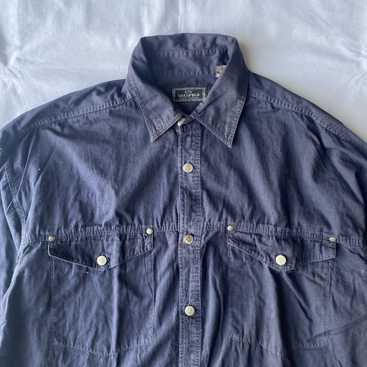 Japanese Brand Classic GIV VIA SPIGA Flannel Shirt GOA Style Size US XL / EU 56 / 4 - 3 Thumbnail
