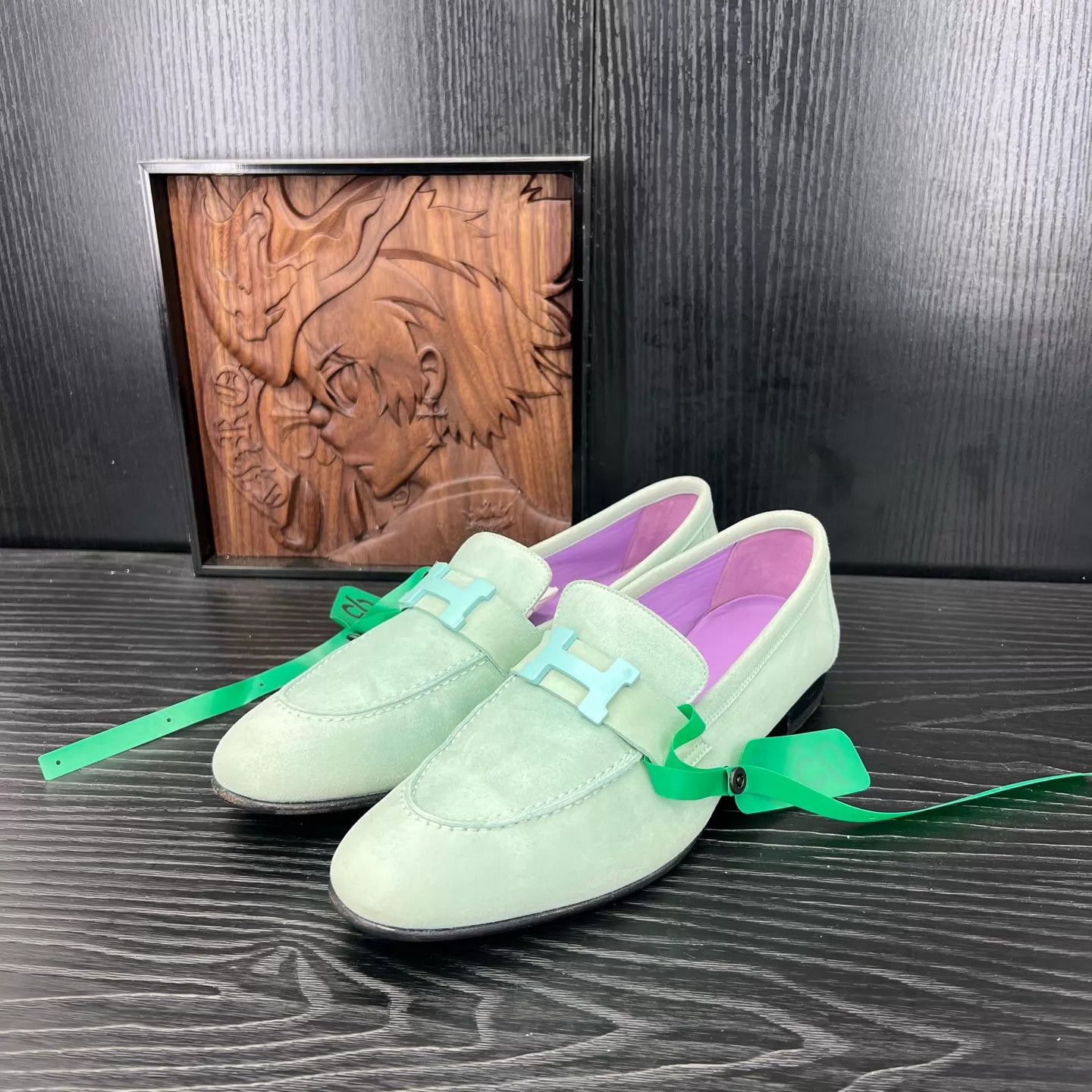 Hermes Hermès H Buckle Green 37.5 Box Size US 7 / IT 37 - 1 Thumbnail