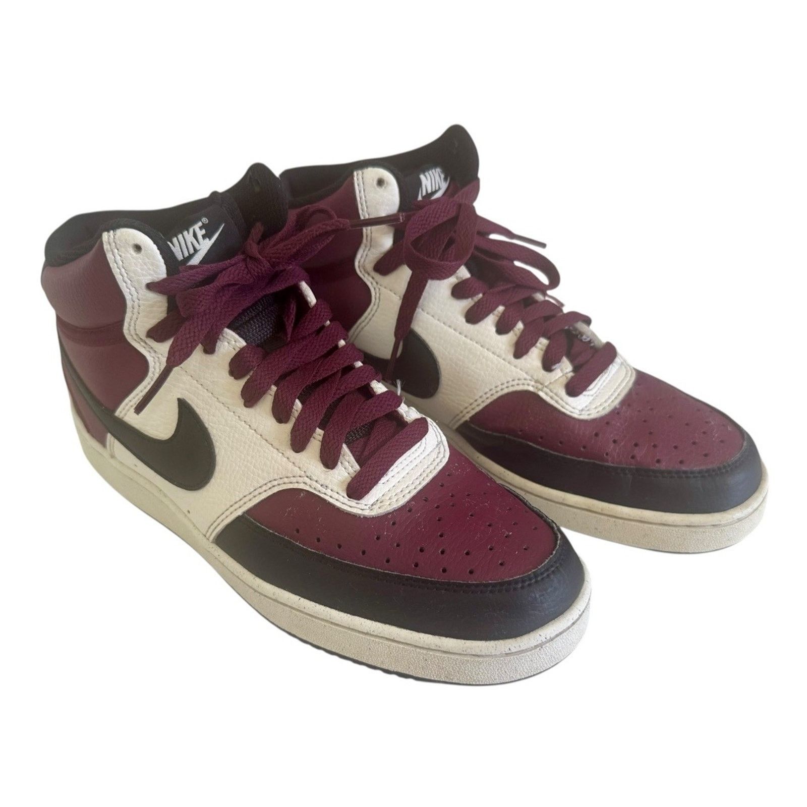 Nike NIKE Court Vision LO NN Shoes Black/Maroon Men 8 Women 9.5 Size US 8 / EU 41 - 4 Thumbnail