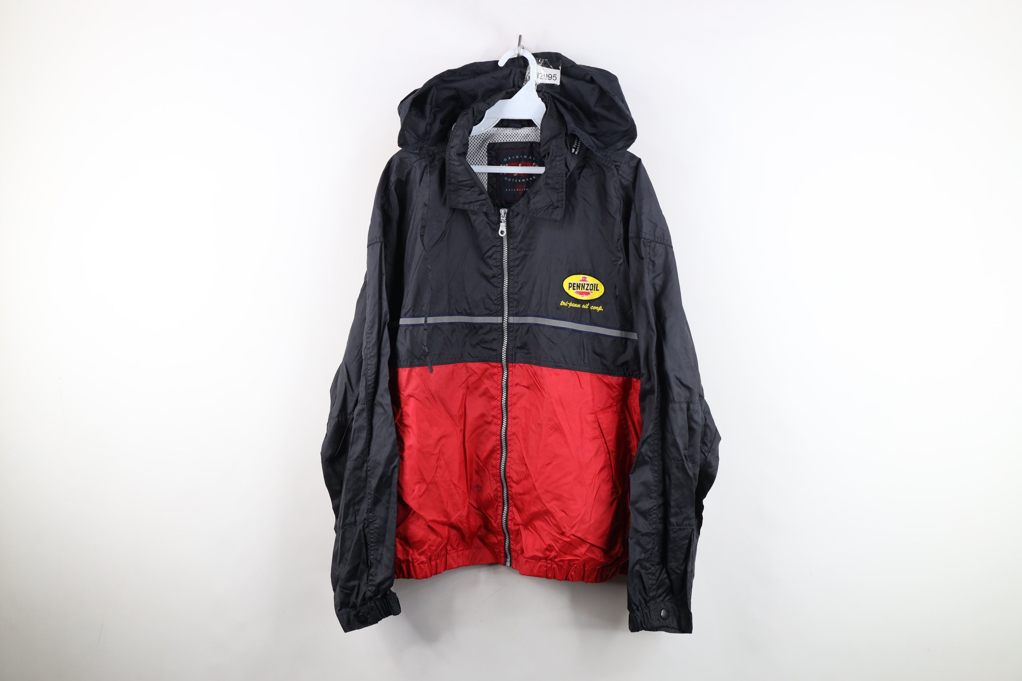 Vintage Vintage 90s Spell Pennzoil Ripstop Hooded Windbreaker Jacket Size US L / EU 52-54 / 3 - 1 Thumbnail