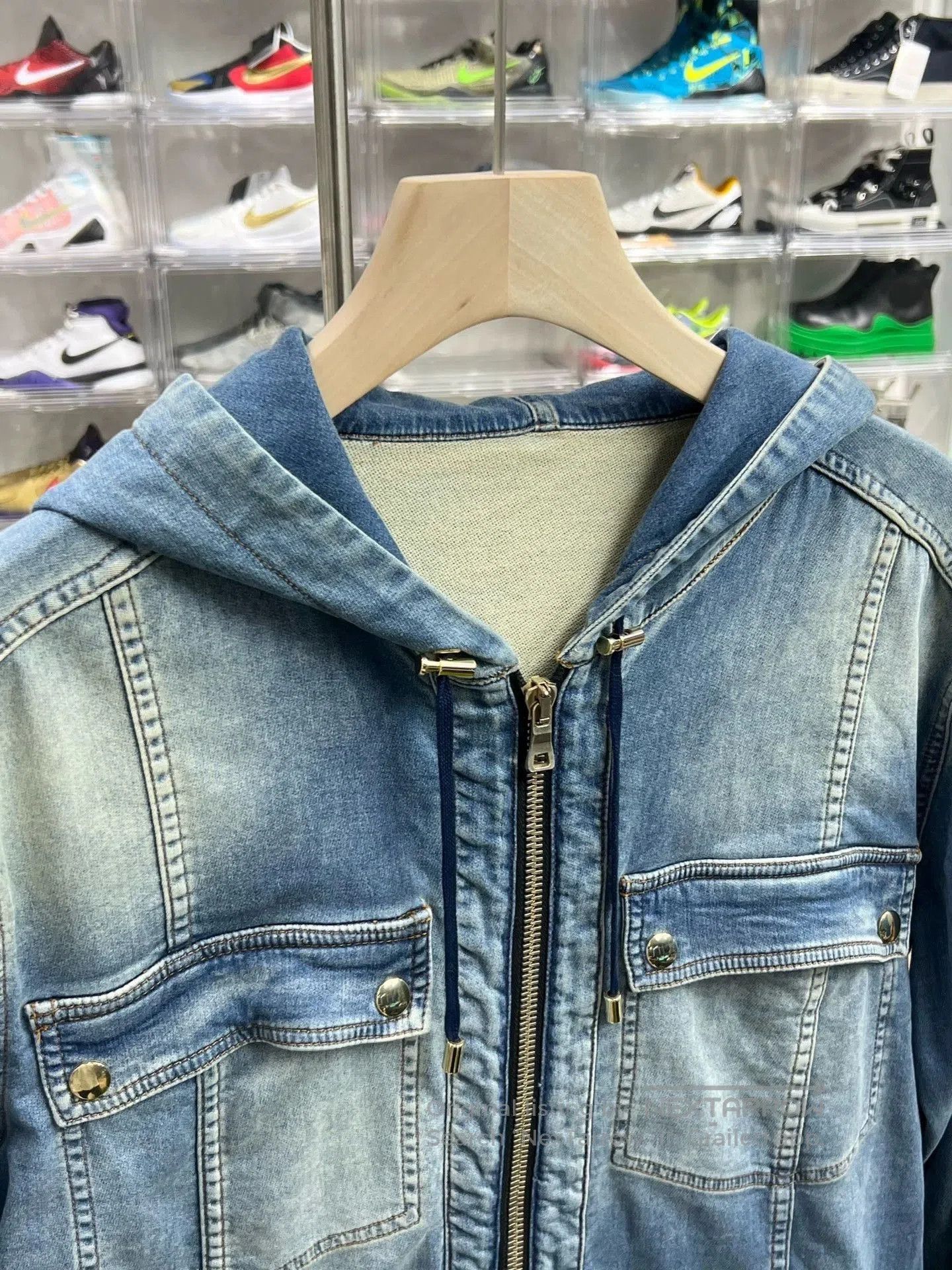 Balmain Balmain Blue Denim Hooded Jacket XL. Size US XL / EU 56 / 4 - 2 Thumbnail