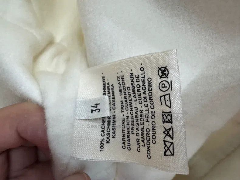 Hermes Hermes White Cashmere Fringe Coat with Hood and Waist Cinc Size XXS / US 00 / IT 34 - 7 Thumbnail