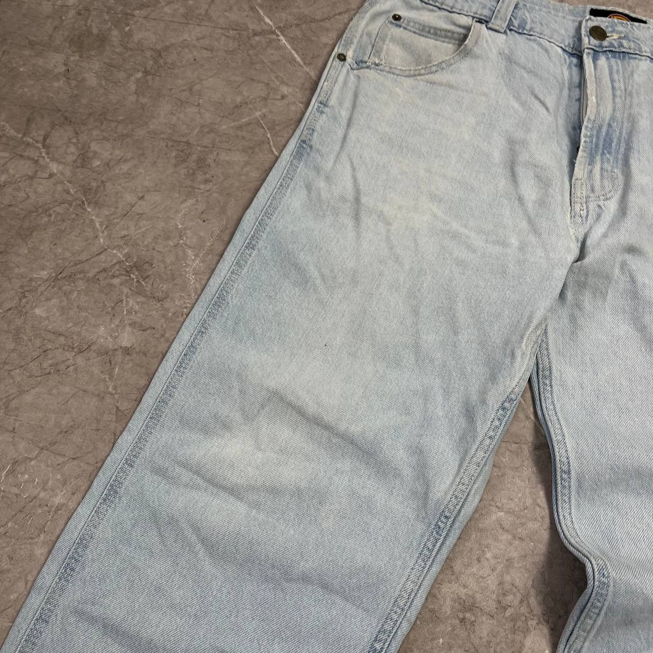 Dickies Vintage Dickies Washed Denim Blue Jeans Carpenter Y2K Baggy Size US 33 - 3 Thumbnail