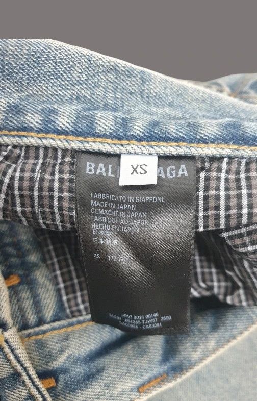 Balenciaga Balenciaga Blue Destroyed Boxer AW21 Straight Jeans Size XS Size US 29 - 4 Thumbnail