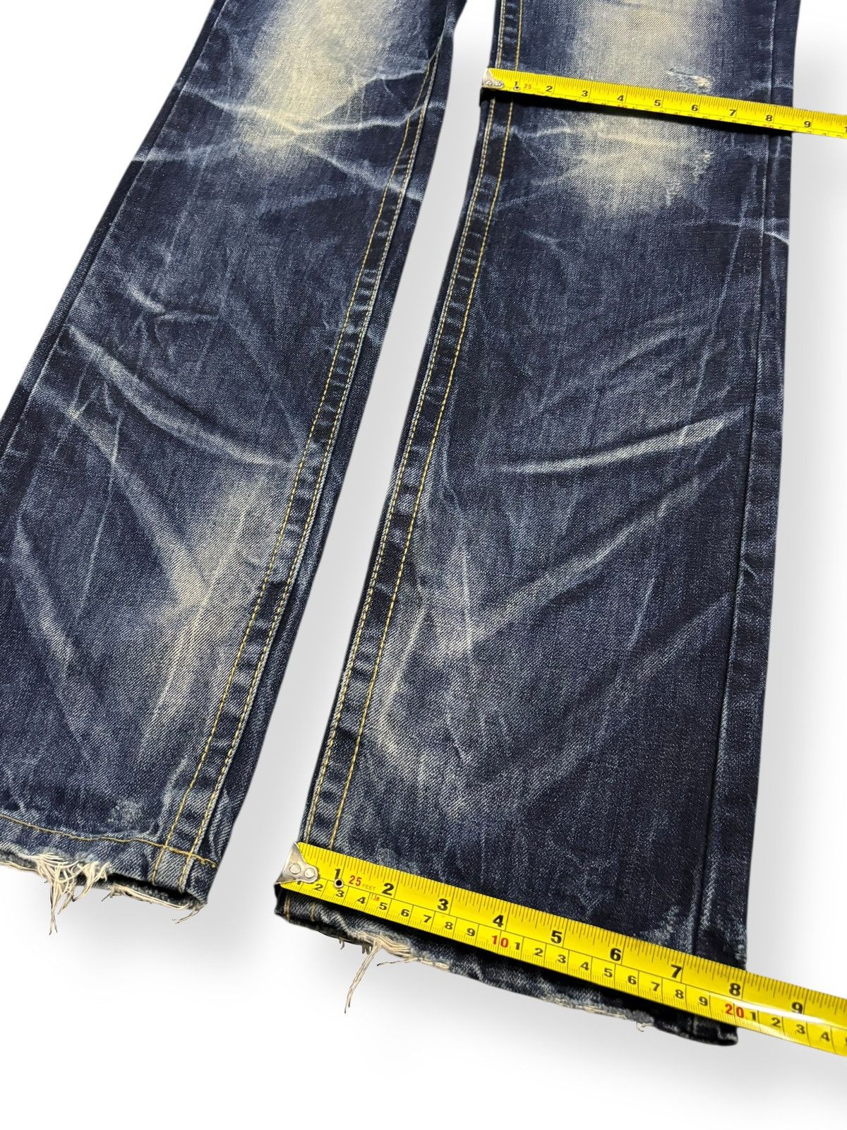 If Six Was Nine Vintage Japanese Brand Lolita Whiskers Distressed Punk Jeans Size US 32 / EU 48 - 16 Thumbnail