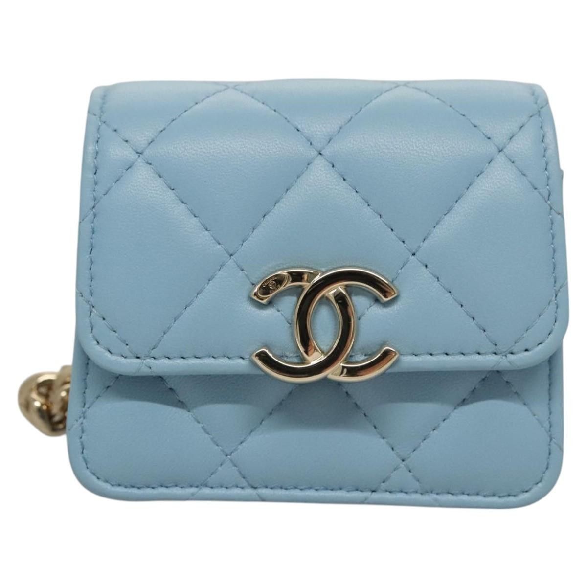 Chanel Mini Flap Bag Shoulder in Blue, Women's
