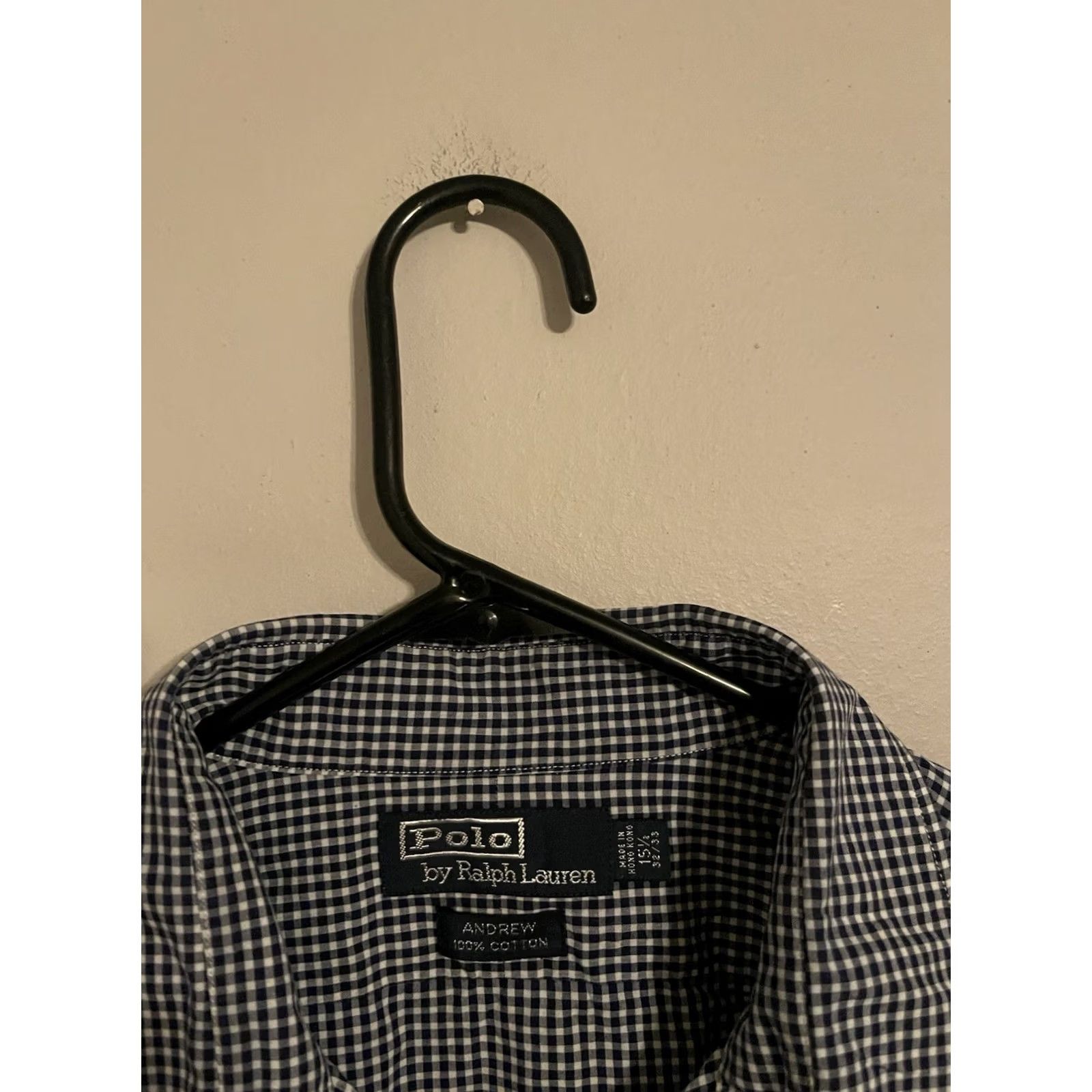 Polo Ralph Lauren Polo Ralph Lauren Andrew Dress Shirt Blue Gingham Button Long Sleeve Men's 15.5 Size 42R - 2 Thumbnail