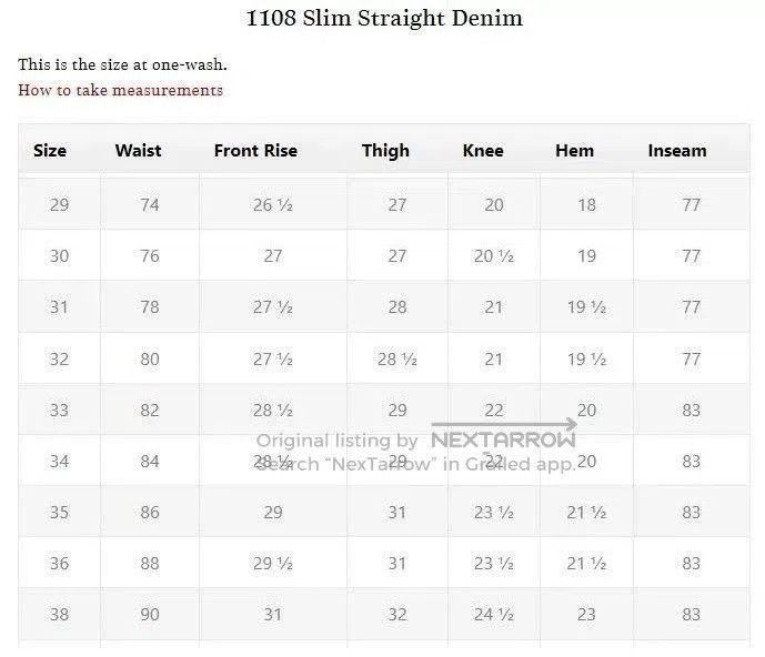 Full Count & Co. Fullcount Slim Straight Denim Jeans. Size US 32 / EU 48 - 7 Thumbnail