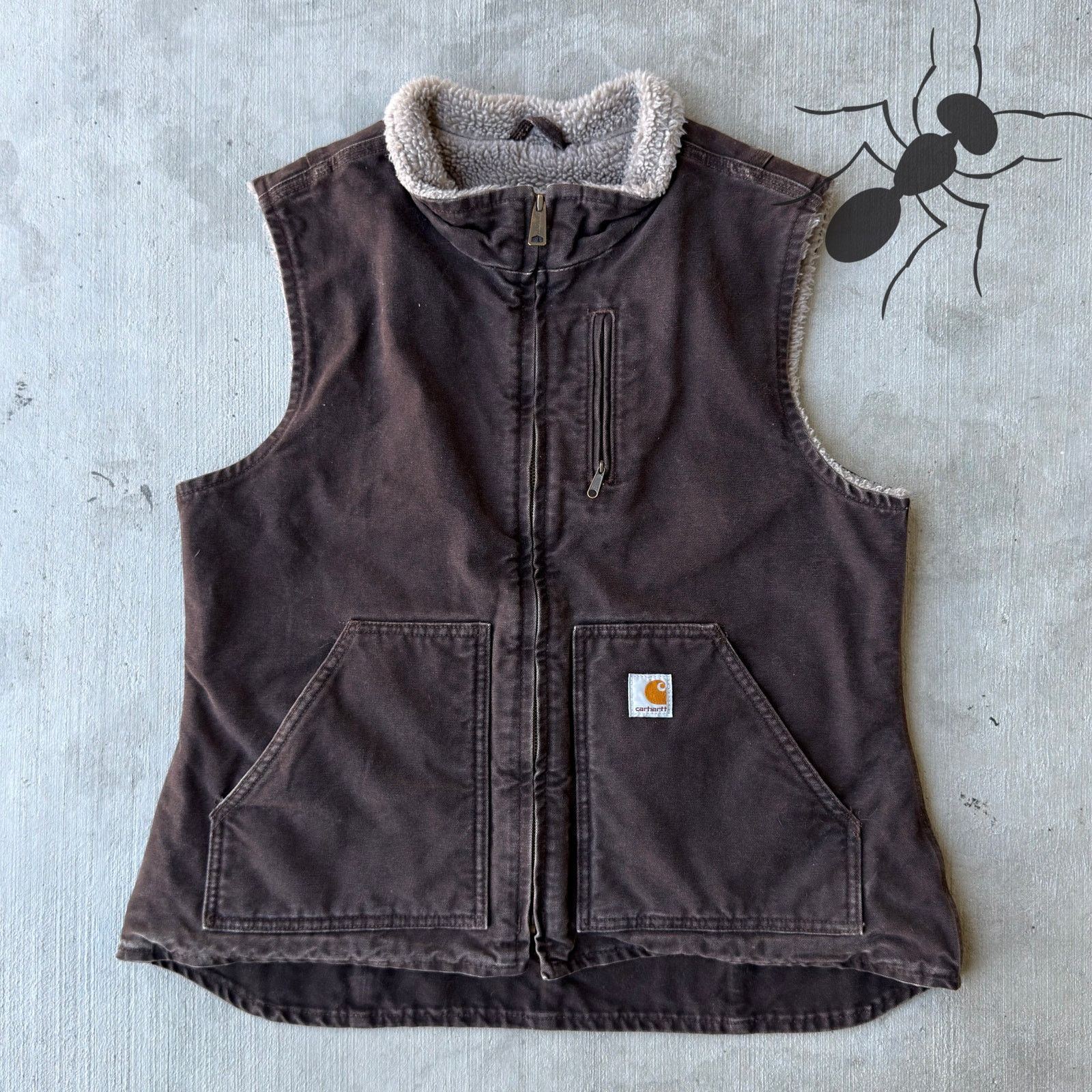 Carhartt × Vintage Carhartt WOMENS WV001 DKB brown work wear vest Size US L / EU 52-54 / 3 - 1 Thumbnail
