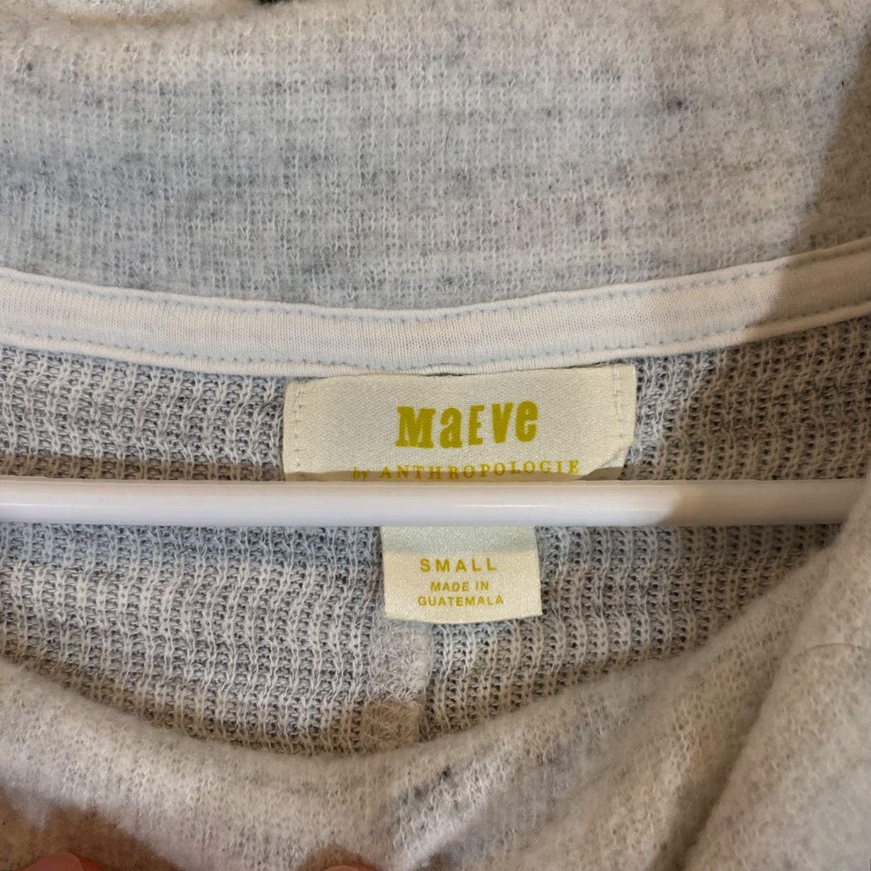 Anthropologie Maeve Anthropologie Sweater Womens Small Gray White Pullover Cowl Neck Long Sleeve Knit Pullover Classic Casual Workwear Vintage No Size S / US 4 / IT 40 - 3 Thumbnail