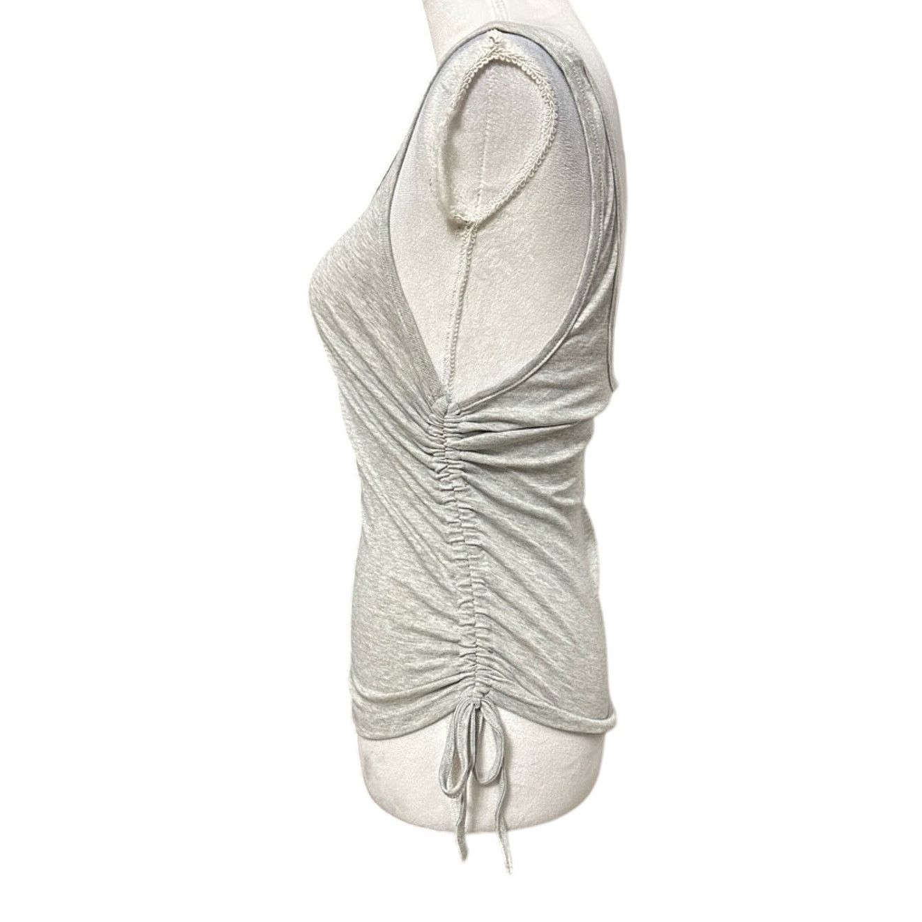 Other 4th + Reckless Tank Gray Sleeveless Scoop Neck Ruched M New Size M / US 6-8 / IT 42-44 - 4 Thumbnail