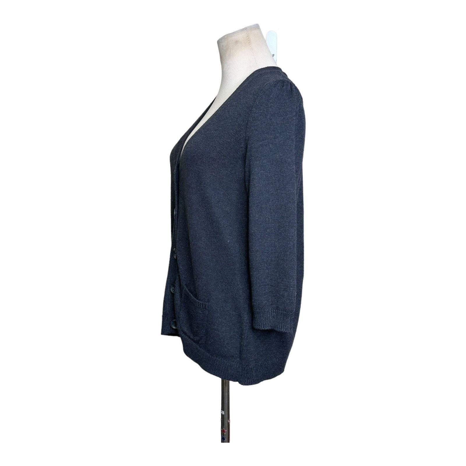 Ann Taylor Ann Taylor gray 3/4 sleeves buttoned cardigan size Large Size L / US 10 / IT 46 - 6 Thumbnail