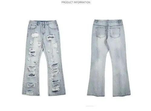 Jean Ripped Jeans Wide Leg Size US 32 / EU 48 - 4 Thumbnail