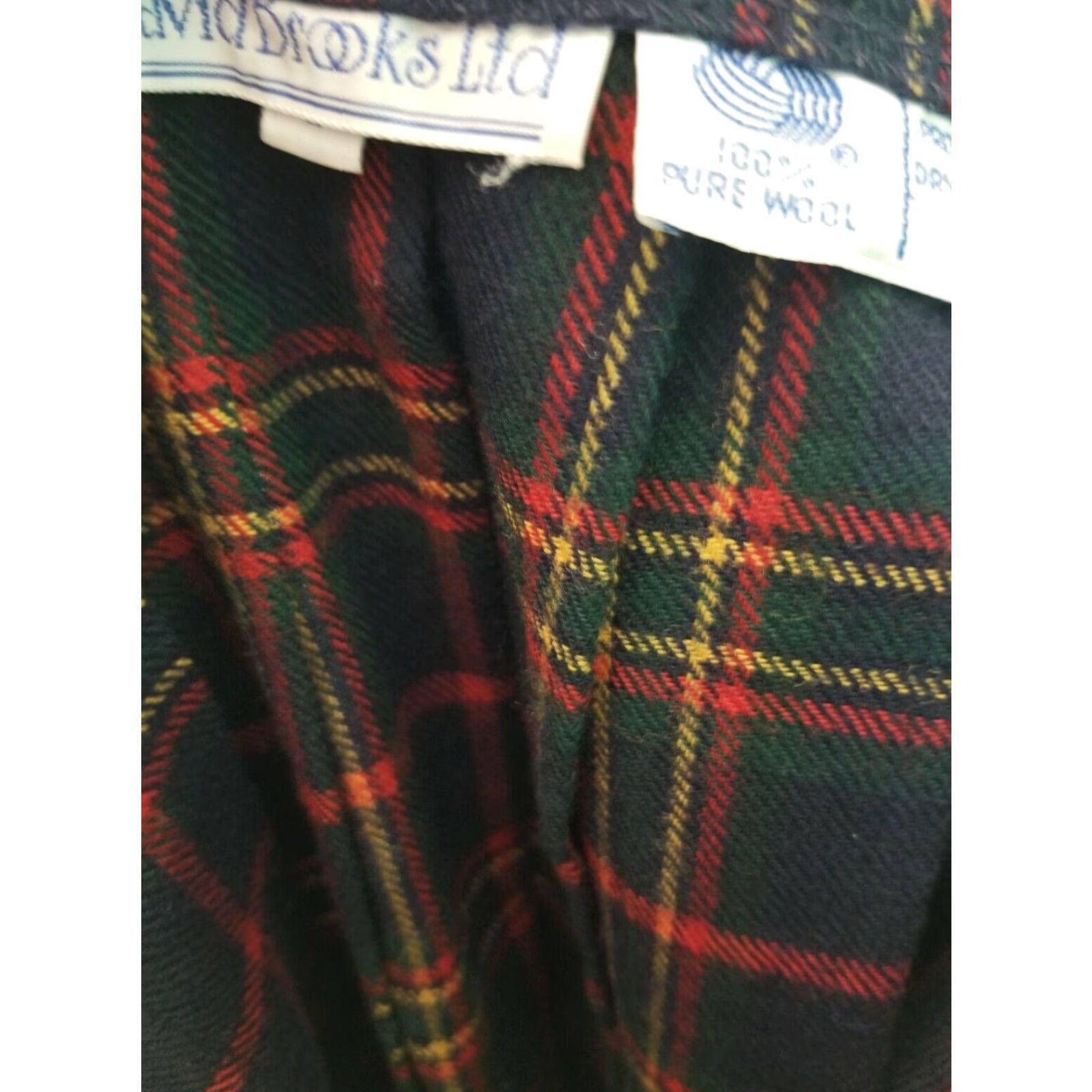 Vintage VINTAGE David Brooks Wool Plaid Pleated Skirt Kilt Adult Women's Size 8 Blue Size 30" / US 8 / IT 44 - 6 Thumbnail