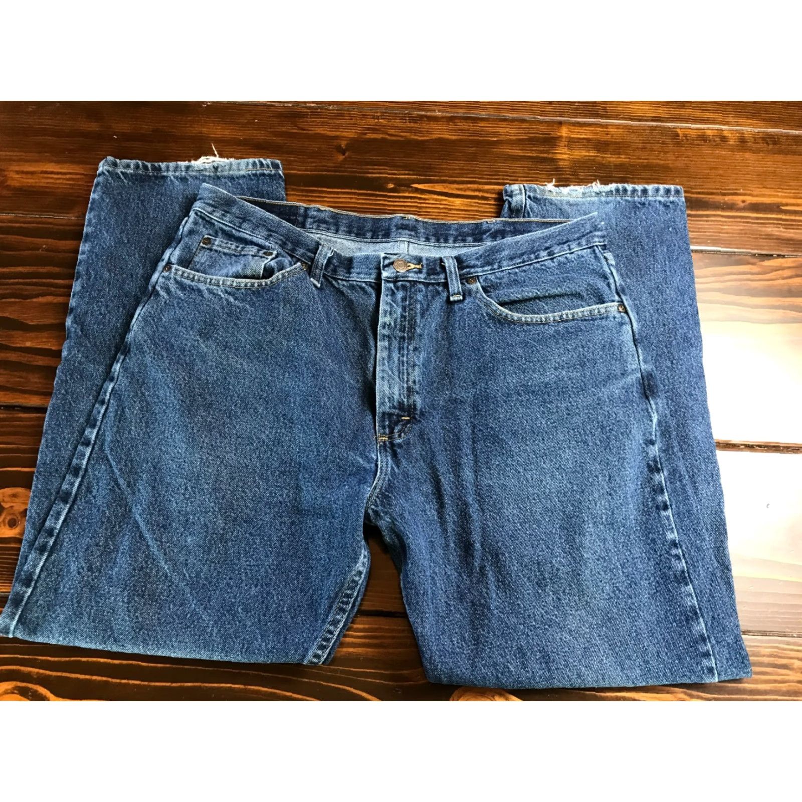 Wrangler Wrangler Jeans Men 38x30 Blue Denim Regular Fit Pockets Verte? (No) Size US 38 / EU 54 - 2 Thumbnail
