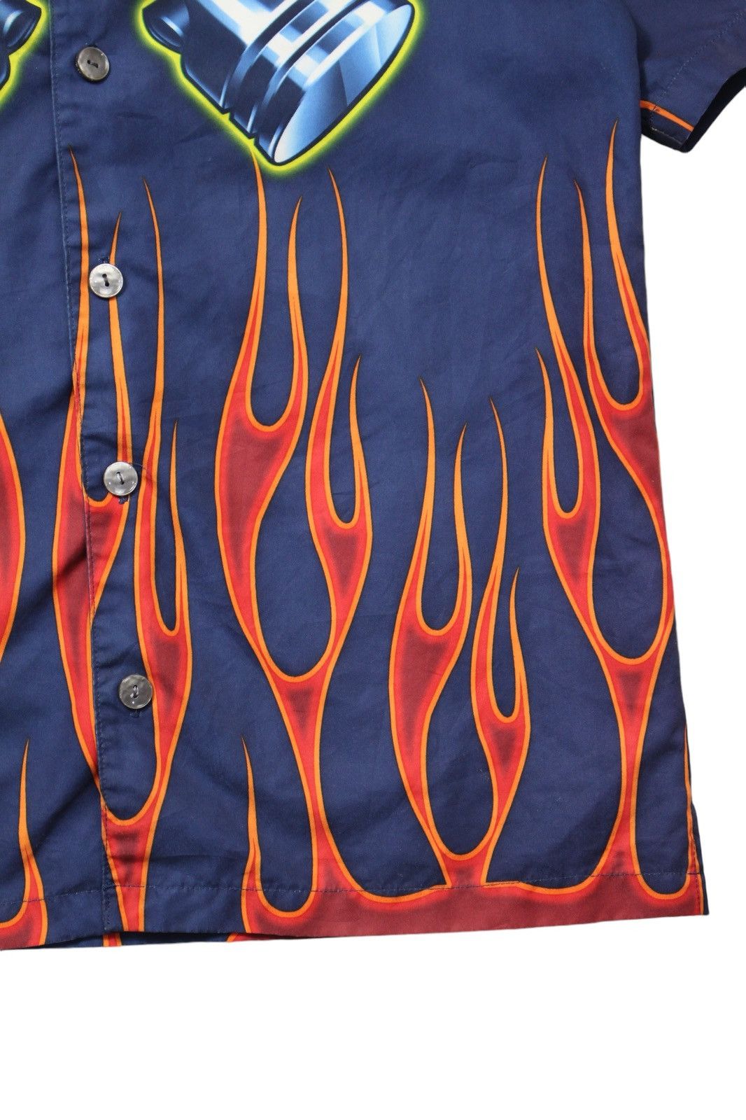 Vintage 2000S NO BOUNDARIES FLAME SHIRT Size US L / EU 52-54 / 3 - 3 Thumbnail