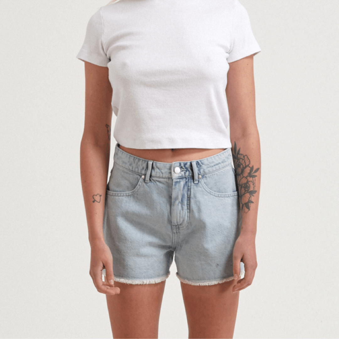 Afends Sample NWT Afends - Isabella - Hemp Denim Low Rise Shorts Size 26" / US 2 / IT 38 - 9 Thumbnail