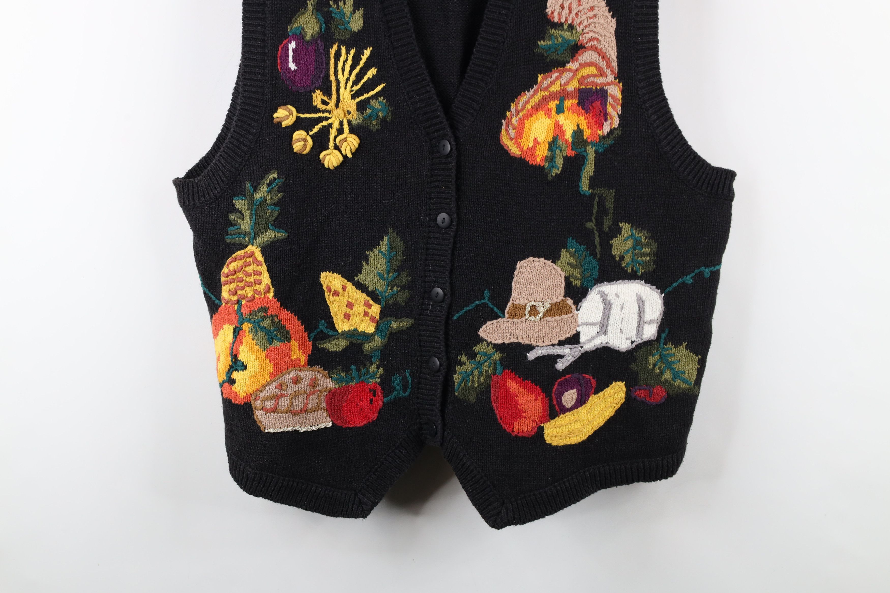 Vintage Vintage 90s Streetwear Fruit Vegetable Cardigan Vest Size XXL / US 16-18 / IT 52-54 - 3 Thumbnail