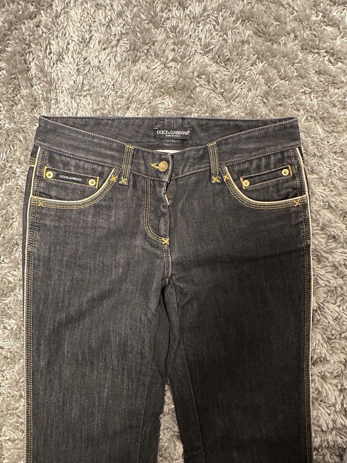 Dolce & Gabbana DG Denim brand new gold stripe Size 28" / US 6 / IT 42 - 4 Thumbnail