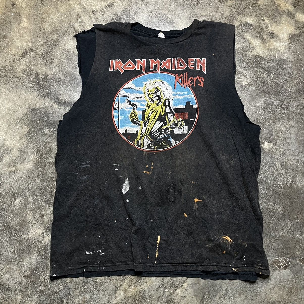 Vintage vintage y2k iron maiden painter cut off tank top Size US XL / EU 56 / 4 - 2 Thumbnail