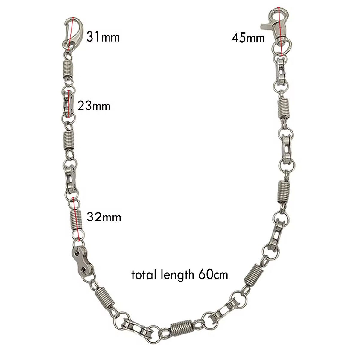 Vintage Gothic spring Waist Chain Size ONE SIZE - 6 Thumbnail