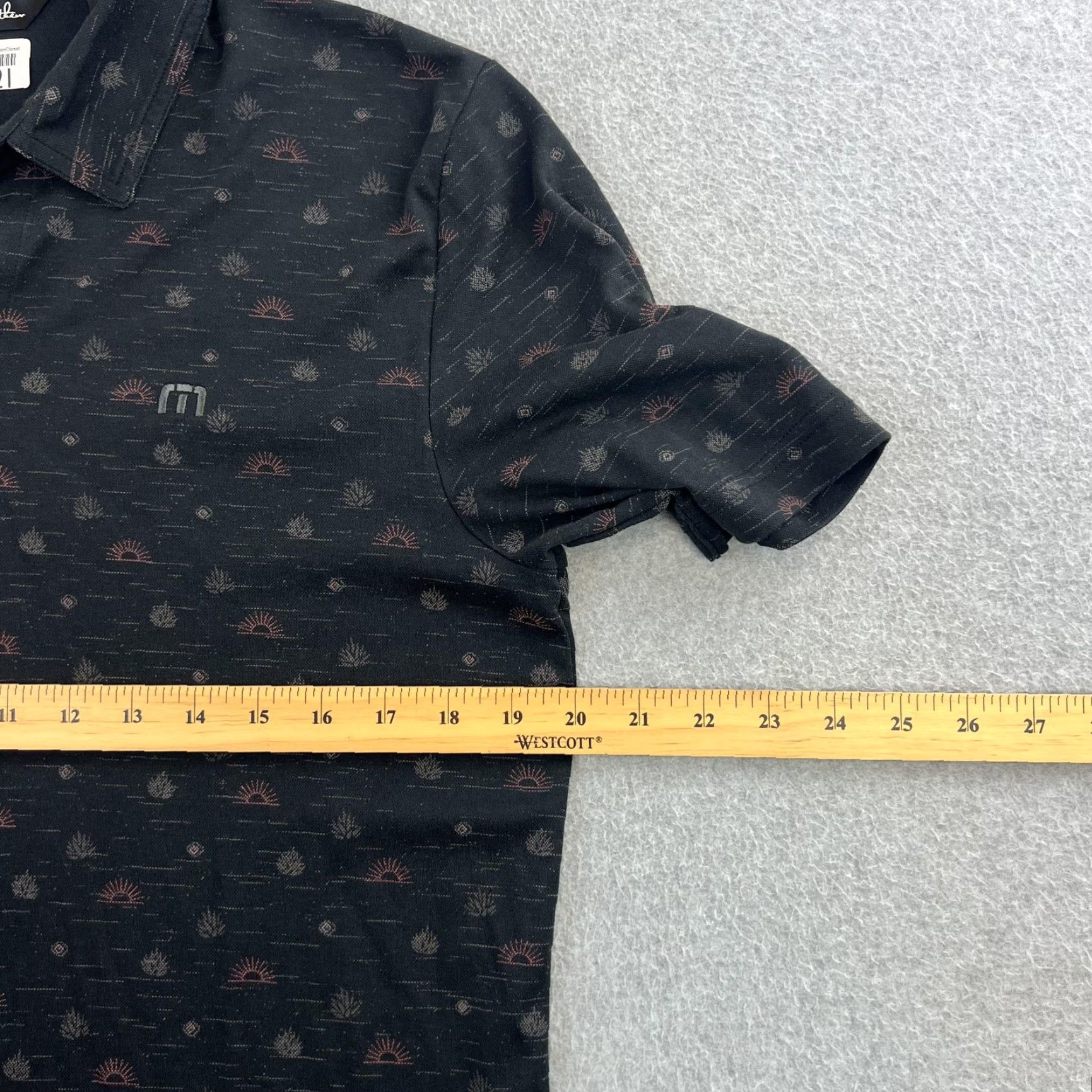 TravisMathew Travis Mathew Polo Shirt Mens M Black Golf Patterned SCP Hotels Adult Size US M / EU 48-50 / 2 - 2 Thumbnail