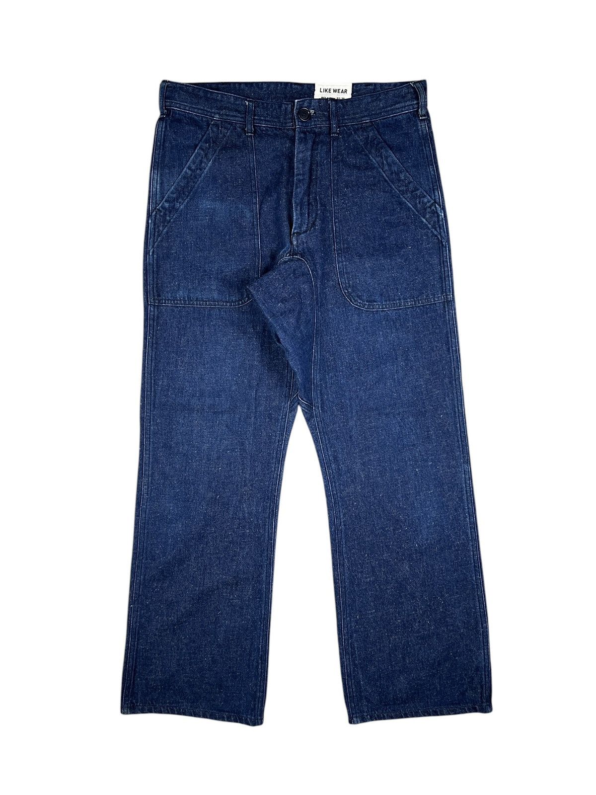 Comme des Garcons × Japanese Brand SEA 🇯🇵 Indigo Low Crotch Fatigue Denim Pants Size US 30 / EU 46 - 2 Thumbnail