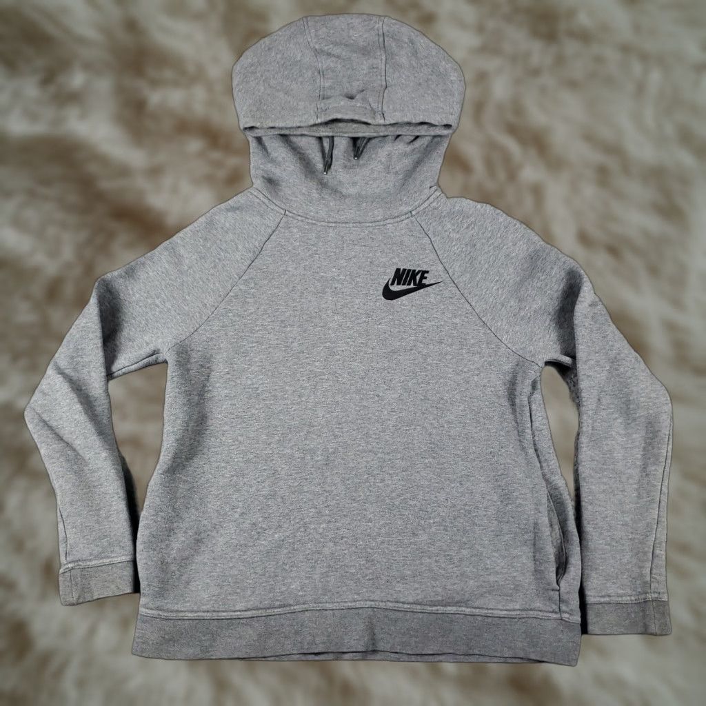 Nike VINTAGE Nike Hoodie Womens Small Gray Logo Pullover Activewear Casual Sports 90s Ladies Size S / US 4 / IT 40 - 1 Thumbnail