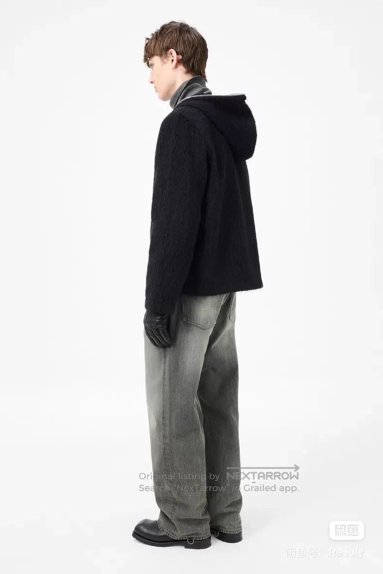 Our Legacy Our Legacy Black Mohair Hooded Zip-Up Jacket Size US M / EU 48-50 / 2 - 9 Thumbnail