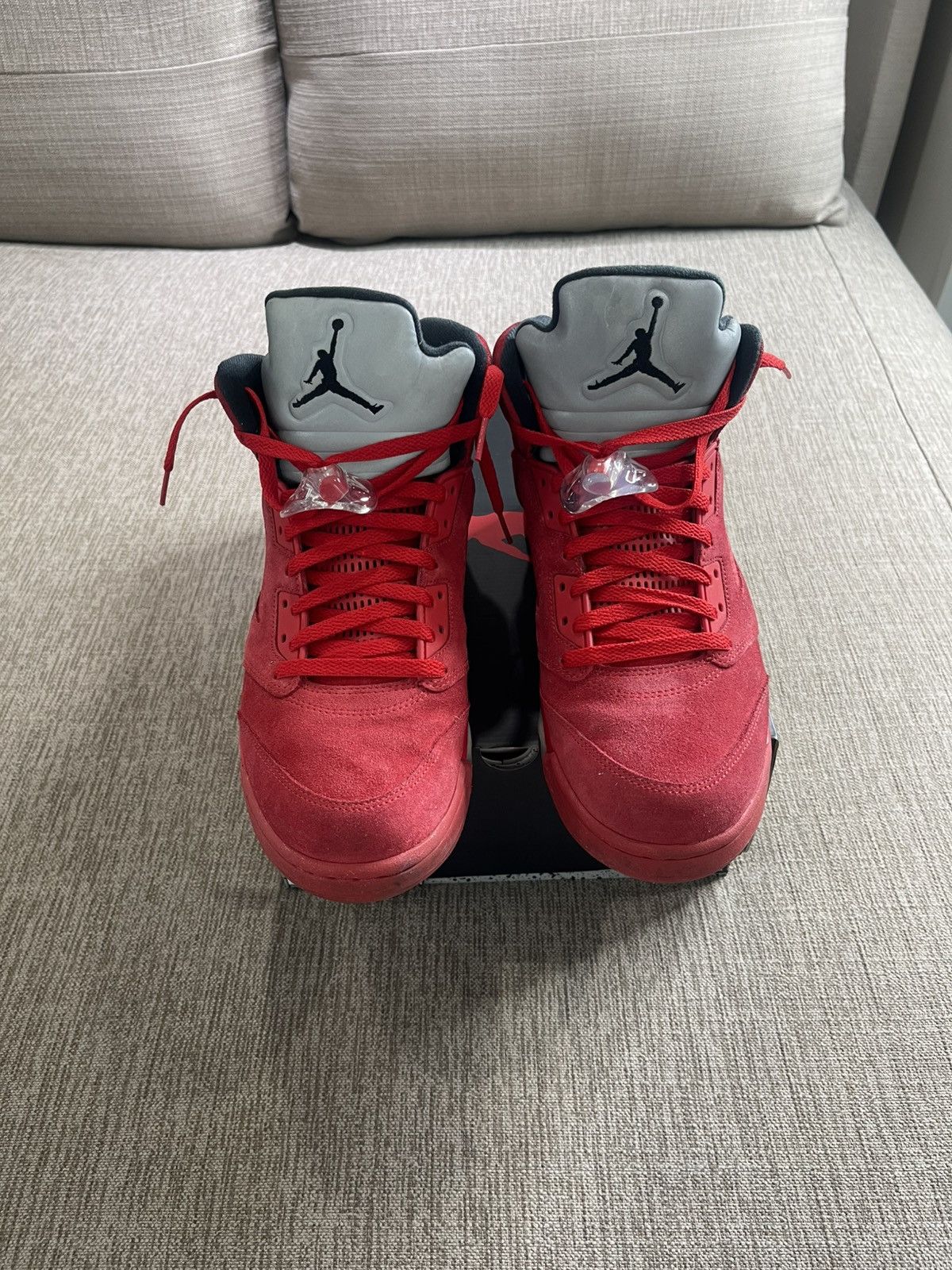 Jordan Brand Air Jordan 5 Retro ‘Red Suede’ Size US 12 / EU 45 - 2 Thumbnail