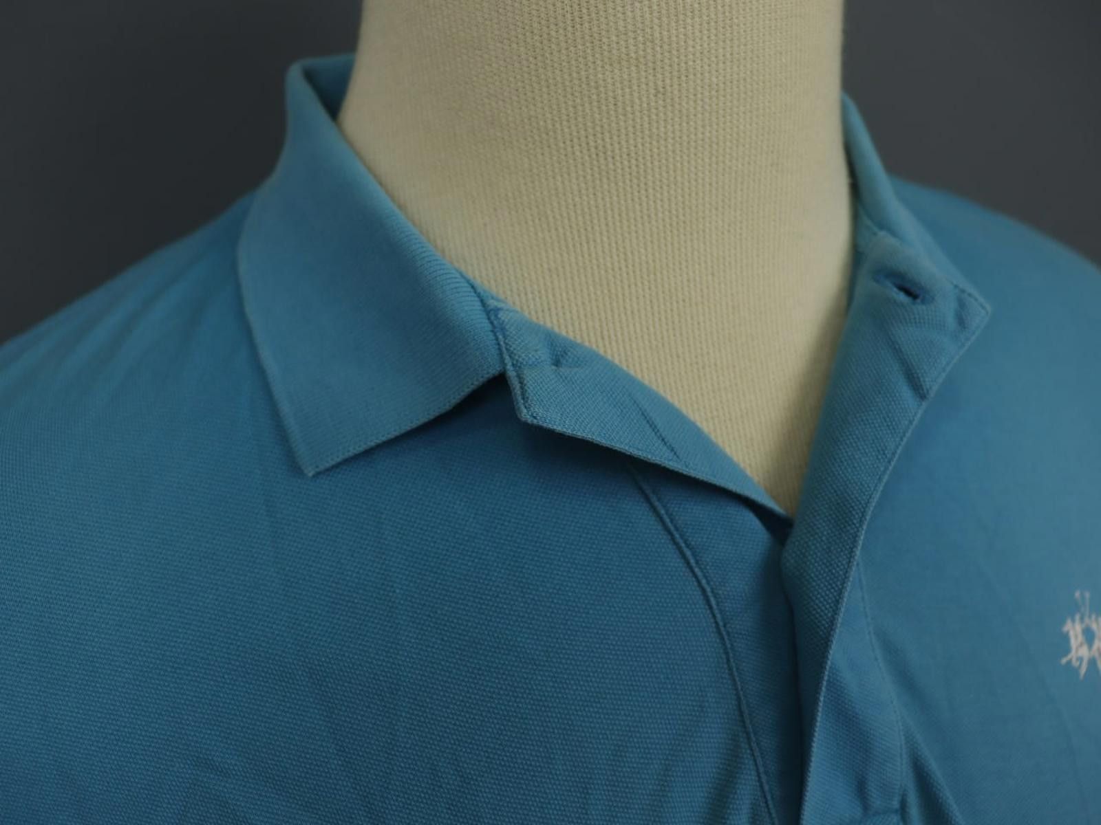 La Martina LA MARTINA Blue Cotton Collared Casual Polo Shirt Size XL Size US XL / EU 56 / 4 - 4 Thumbnail