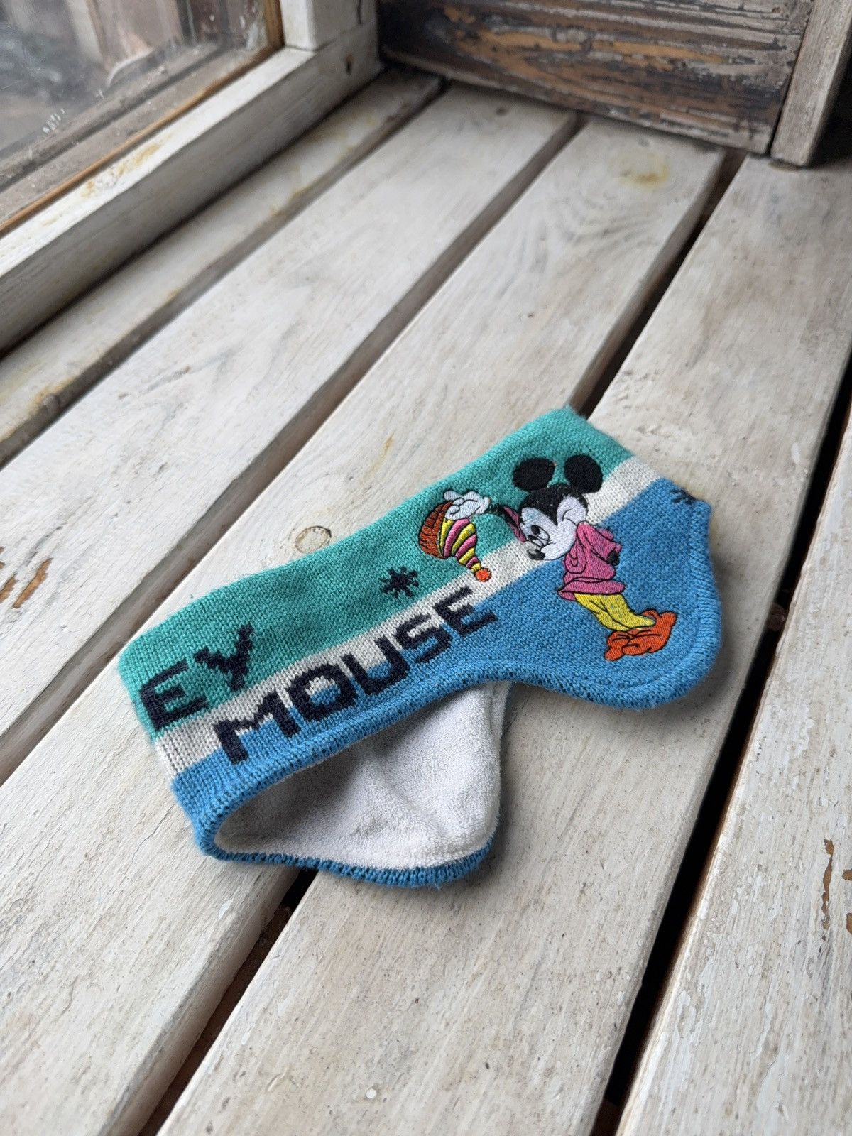 Disney Vintage Mickey Mouse Knit Kids Headband Disney 90s Size ONE SIZE - 1 Thumbnail