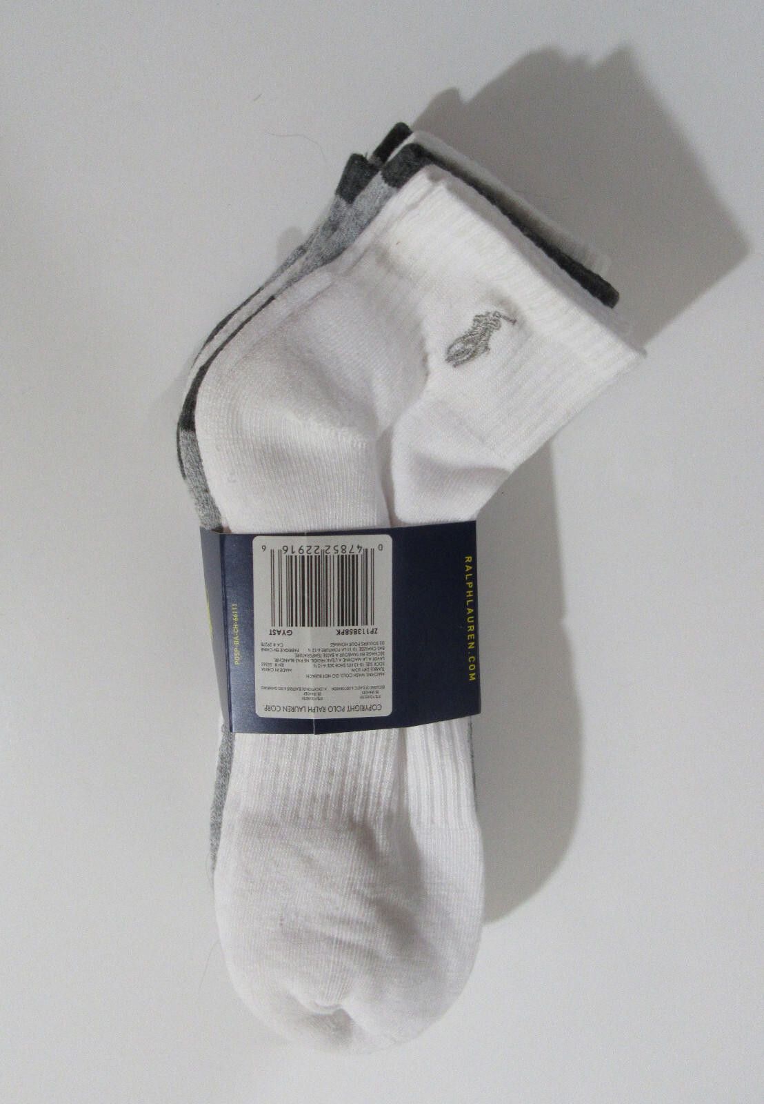 Polo Ralph Lauren Polo Ralph Lauren Mens Quarter Crew Athletic Socks 4 pack Size ONE SIZE - 2 Thumbnail