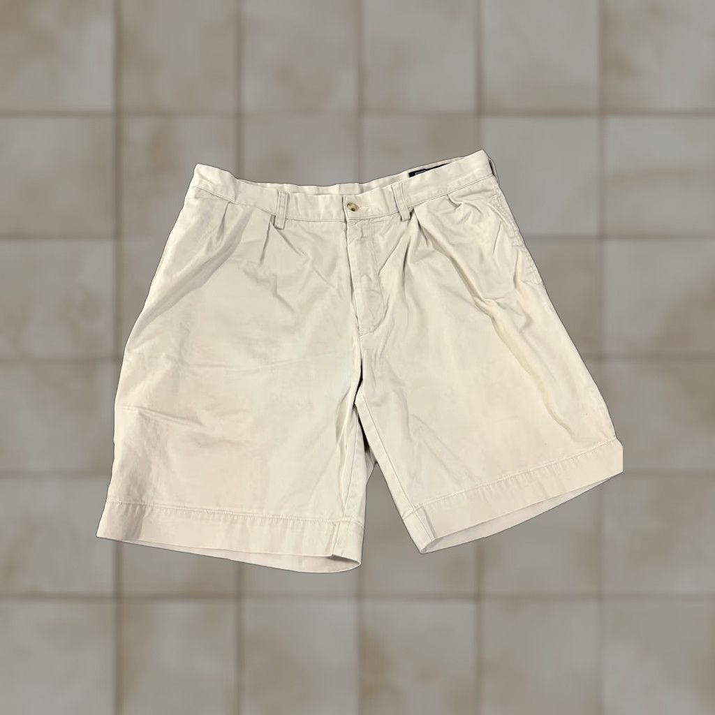 Polo Ralph Lauren Polo Ralph Lauren Shorts Mens 34 Beige Classic Fit Pleated 9 Inch Chino Casual Polo Logo Pocket Size US S / EU 44-46 / 1 - 1 Thumbnail