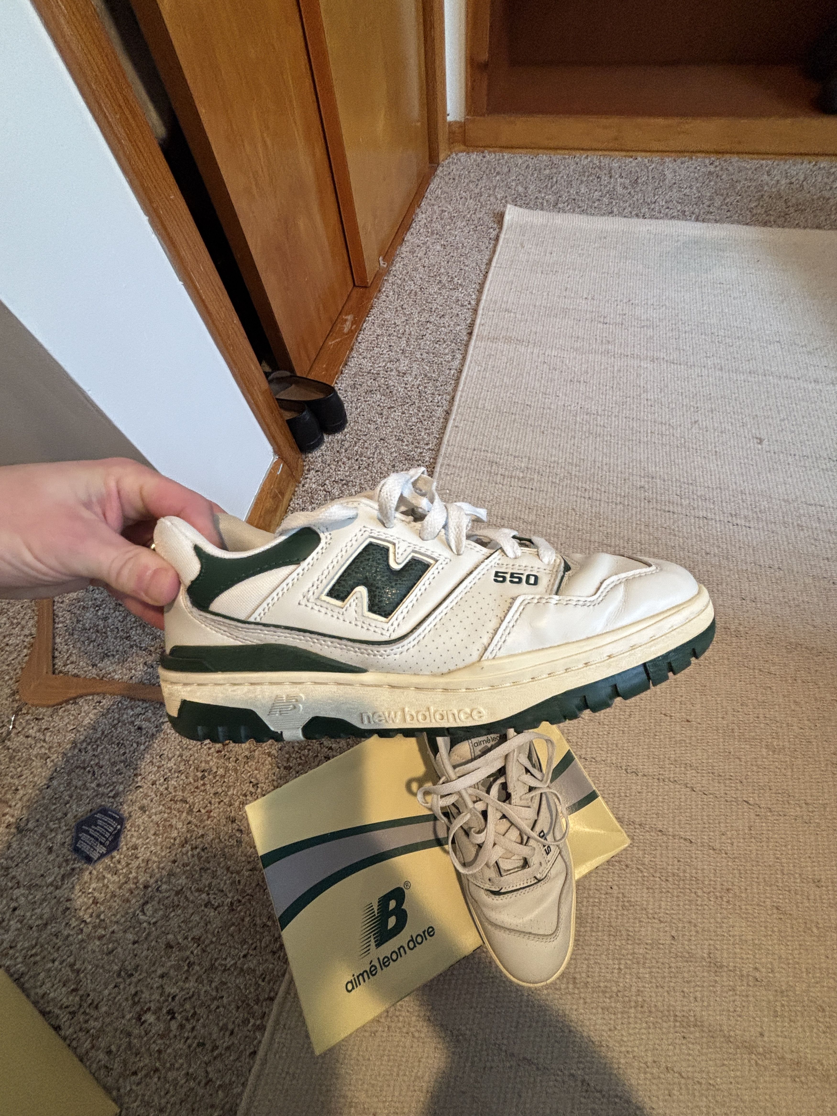 Aime Leon Dore × New Balance New Balance 550 Aime Leon Dore White Green Size US 7 / EU 40 - 7 Thumbnail