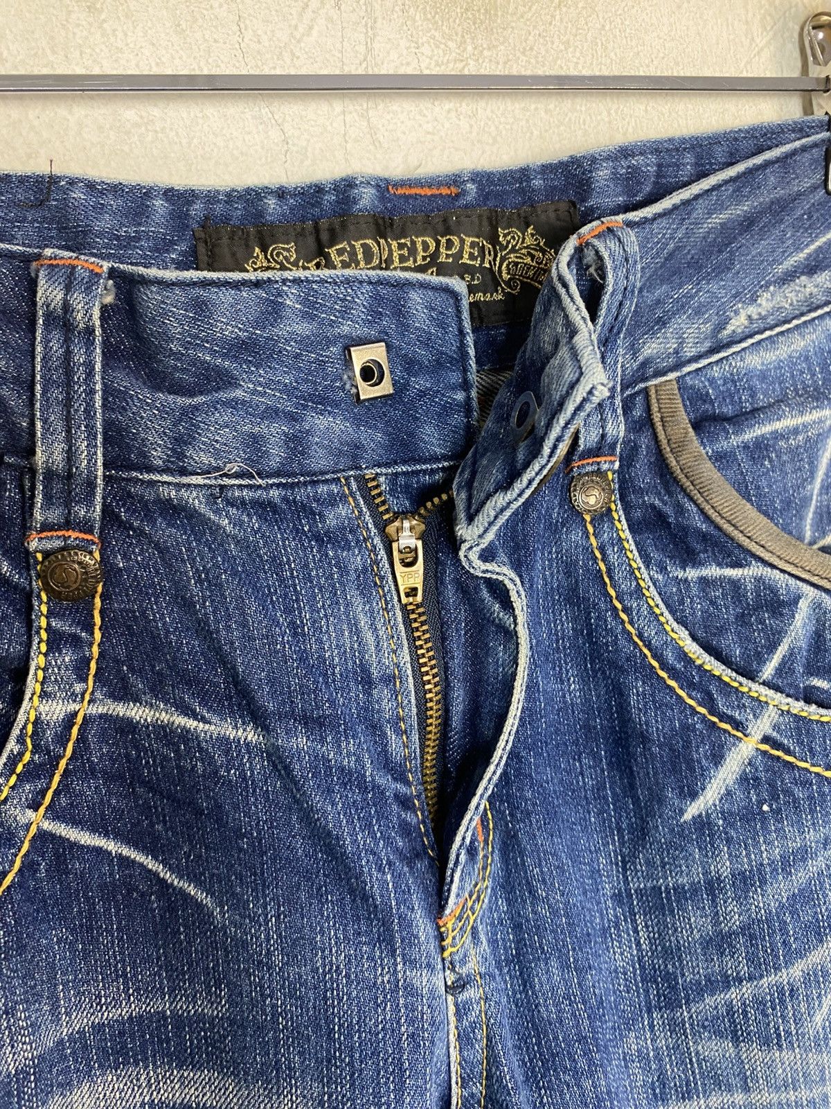Other Red Pepper Red Label Whisker Denim Jeans Embroidery Logo Size US 32 / EU 48 - 7 Thumbnail
