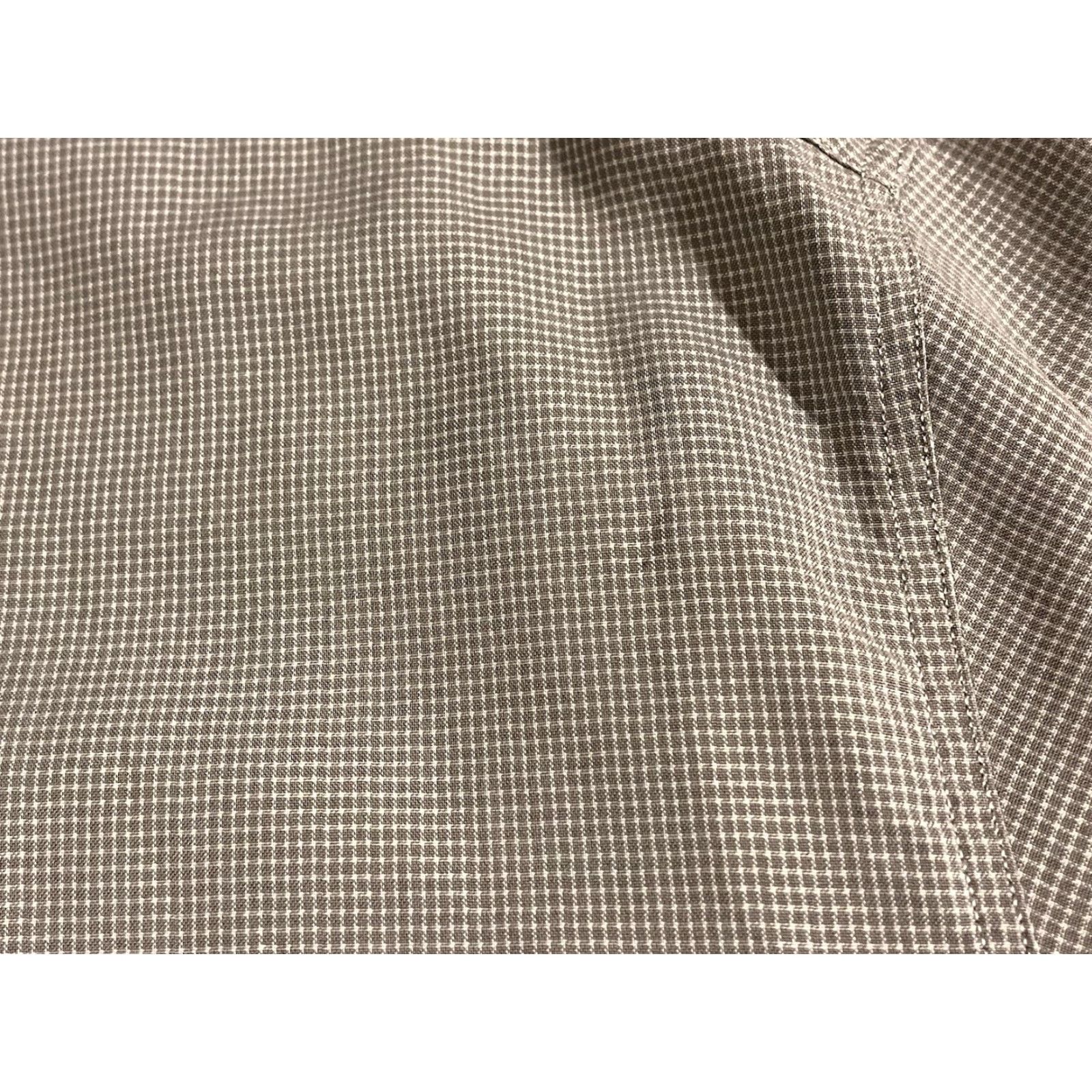 Ermenegildo Zegna VINTAGE Ermenegildo Zegna Shirt Men’s Large Gray Check Button-Up Casual Knit Pocketed 44” Chest Regular Fit Mens Size US L / EU 52-54 / 3 - 4 Thumbnail