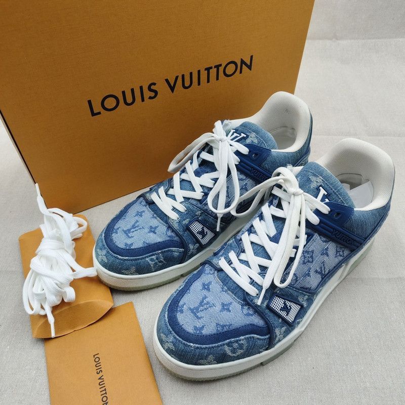 Louis Vuitton Louis Vuitton Stylish Blue Sneakers for Men -2508 Size US 8.5 / EU 41-42 - 7 Thumbnail