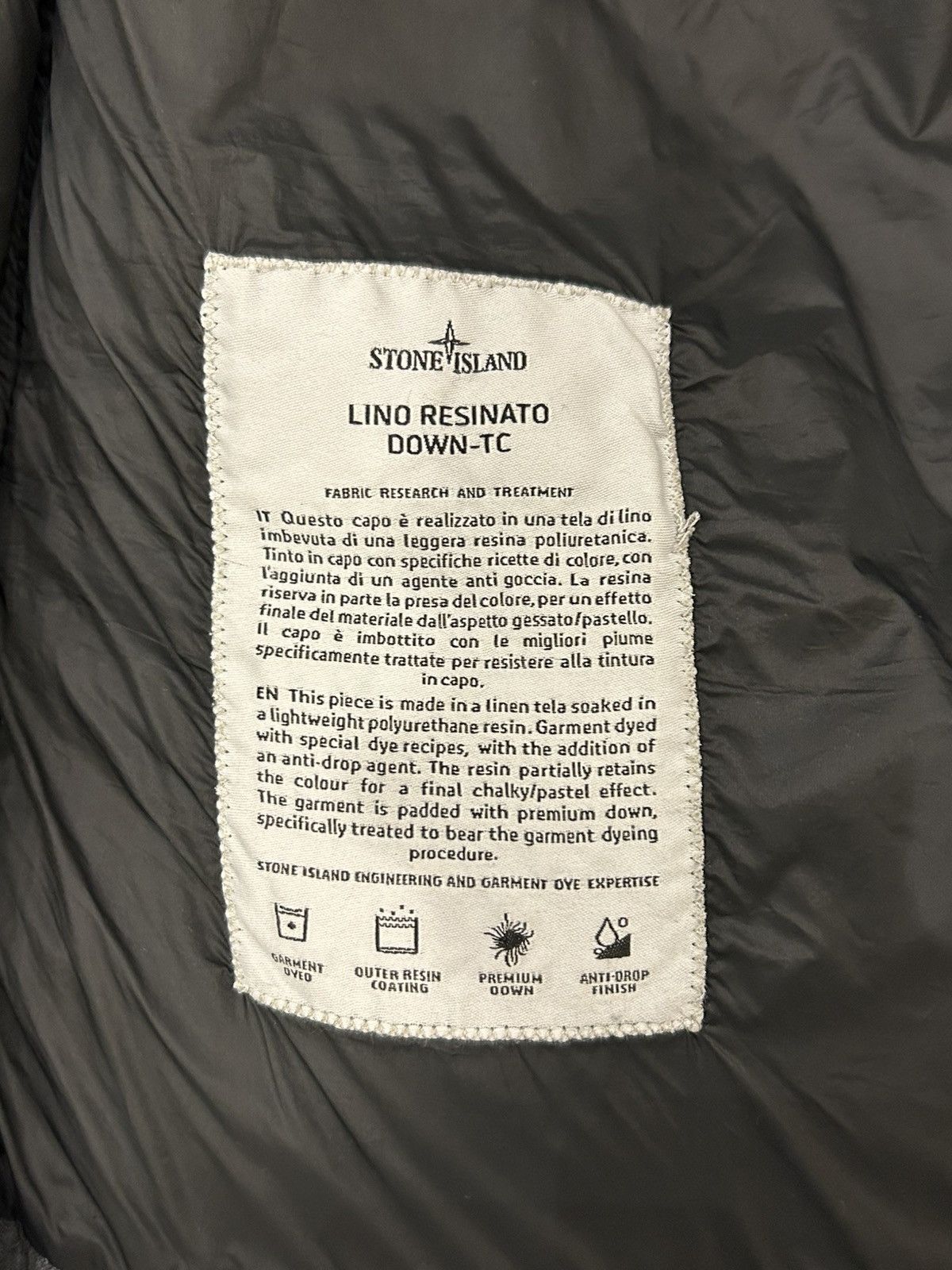Stone Island Stone Island Lino Resinato Down TC Jacket Size US M / EU 48-50 / 2 - 8 Thumbnail
