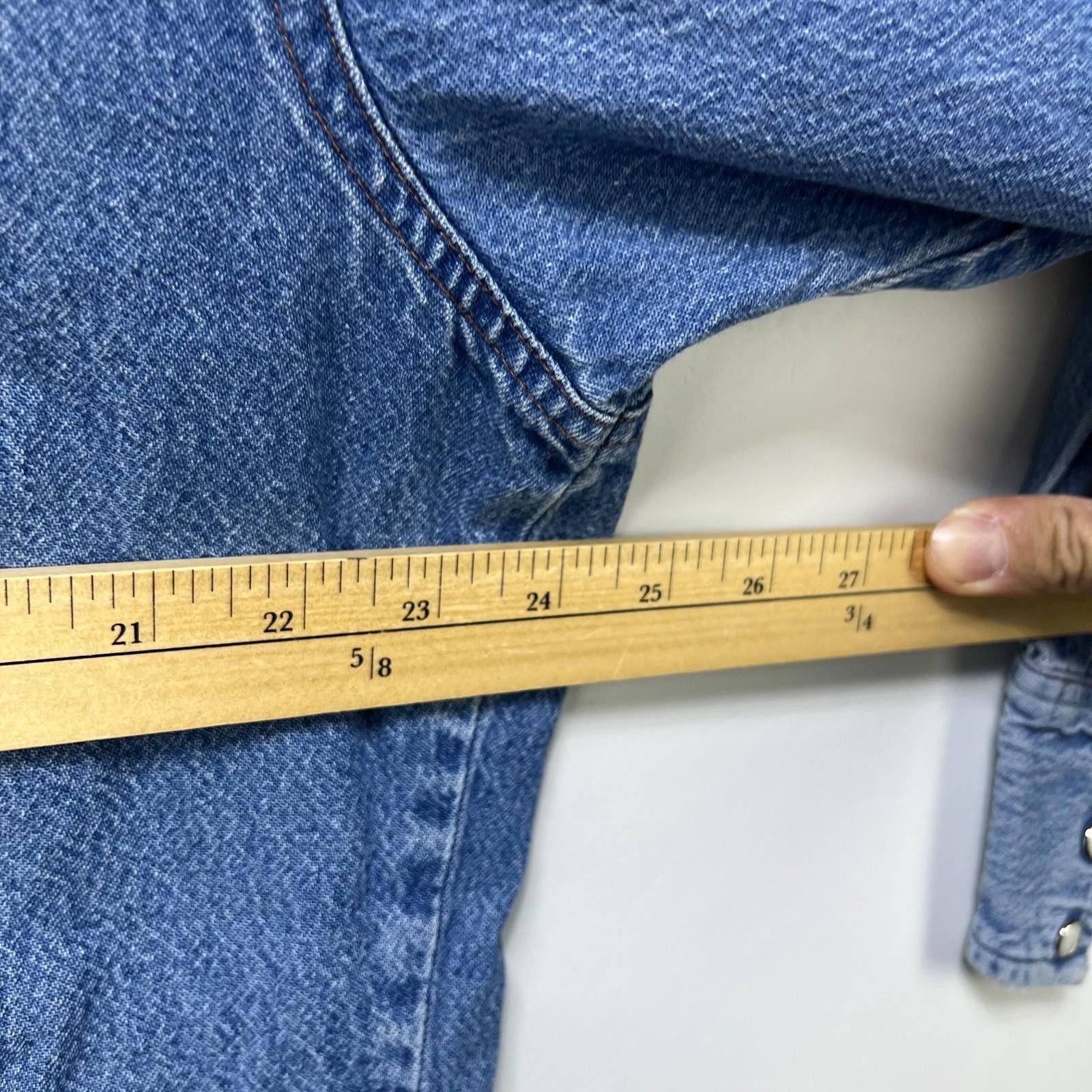Wrangler Vintage 90s Wrangler Pearl Up Long Sleeve Shirt 17x33 XL Size US XL / EU 56 / 4 - 8 Thumbnail