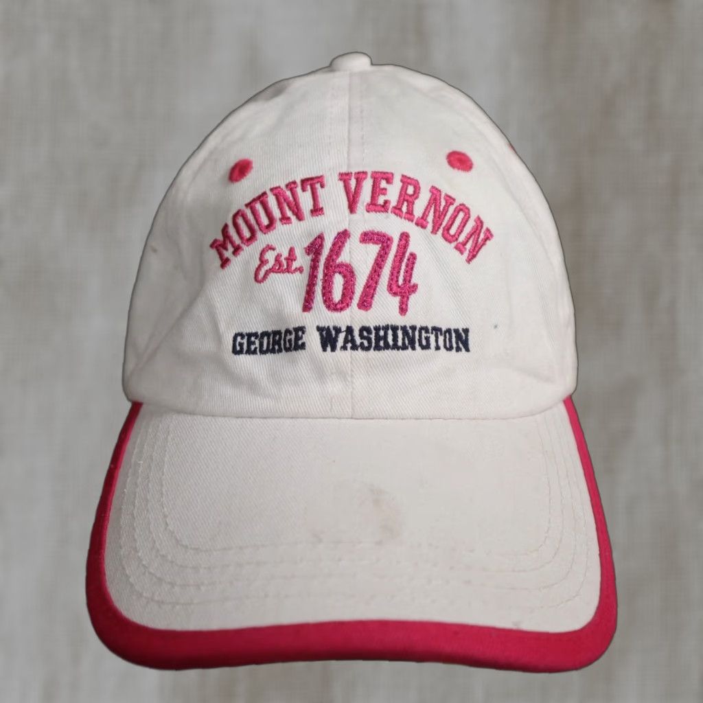 George VINTAGE Mount Vernon George Washington Souvenir Hat Cap Pink Adult Strapback Size ONE SIZE - 1 Thumbnail
