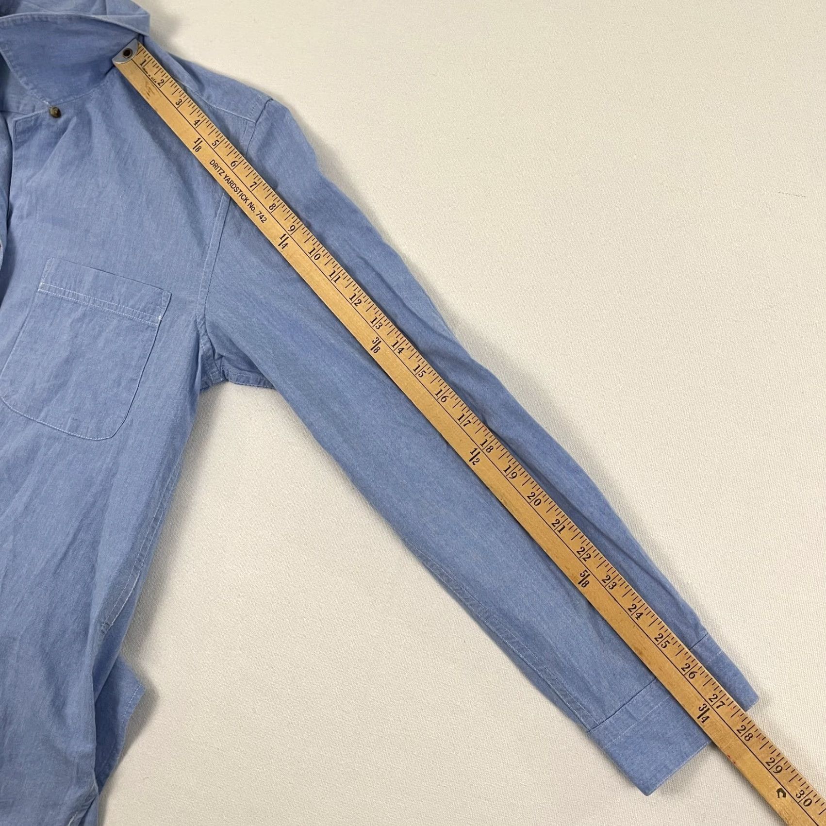 Filson Filson Shirt Womens Medium Blue Chambray Button-Up Hiking Work Loop Collar Size M / US 6-8 / IT 42-44 - 6 Thumbnail