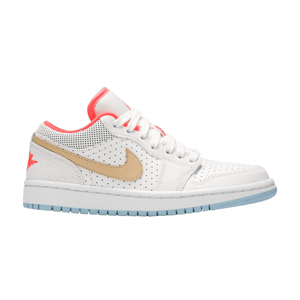 image of Wmns Air Jordan 1 Low Se White Sesame Shoes, Women's (Size 5)