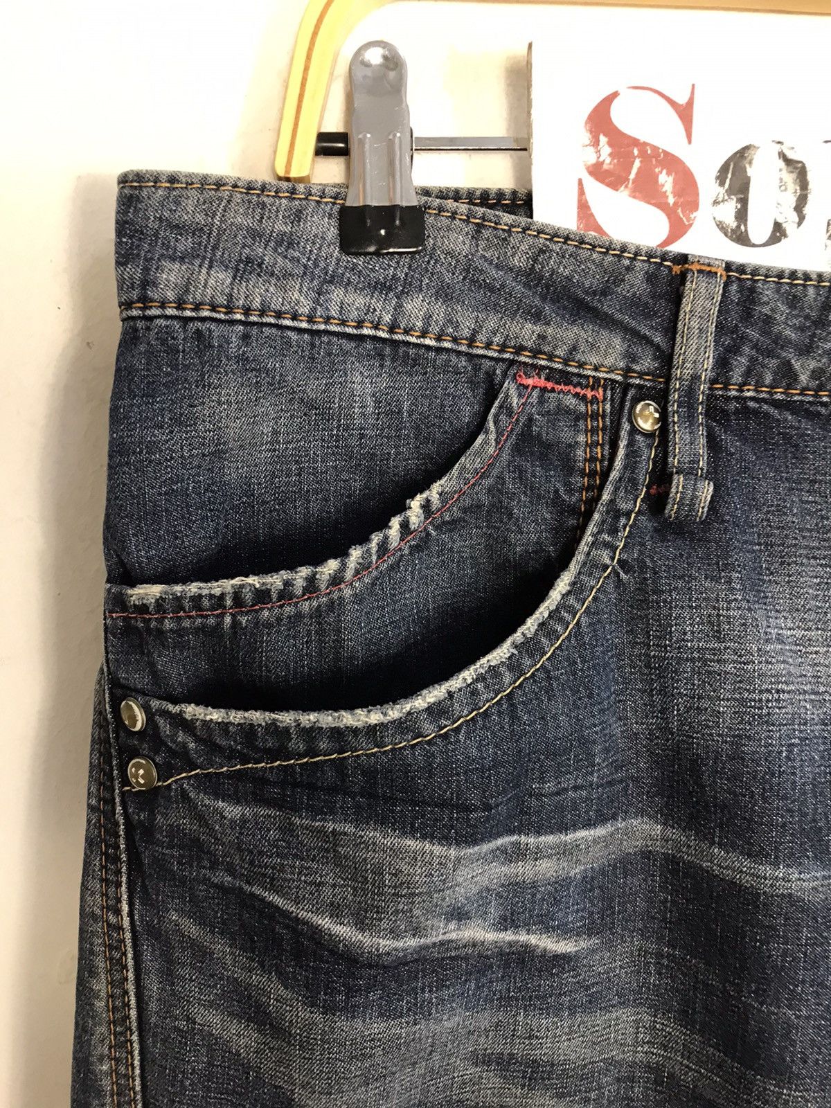 Edwin × Japanese Brand × Vintage Vintage Edwin Function Distressed Zipper Denim Short Size US 35 - 6 Thumbnail